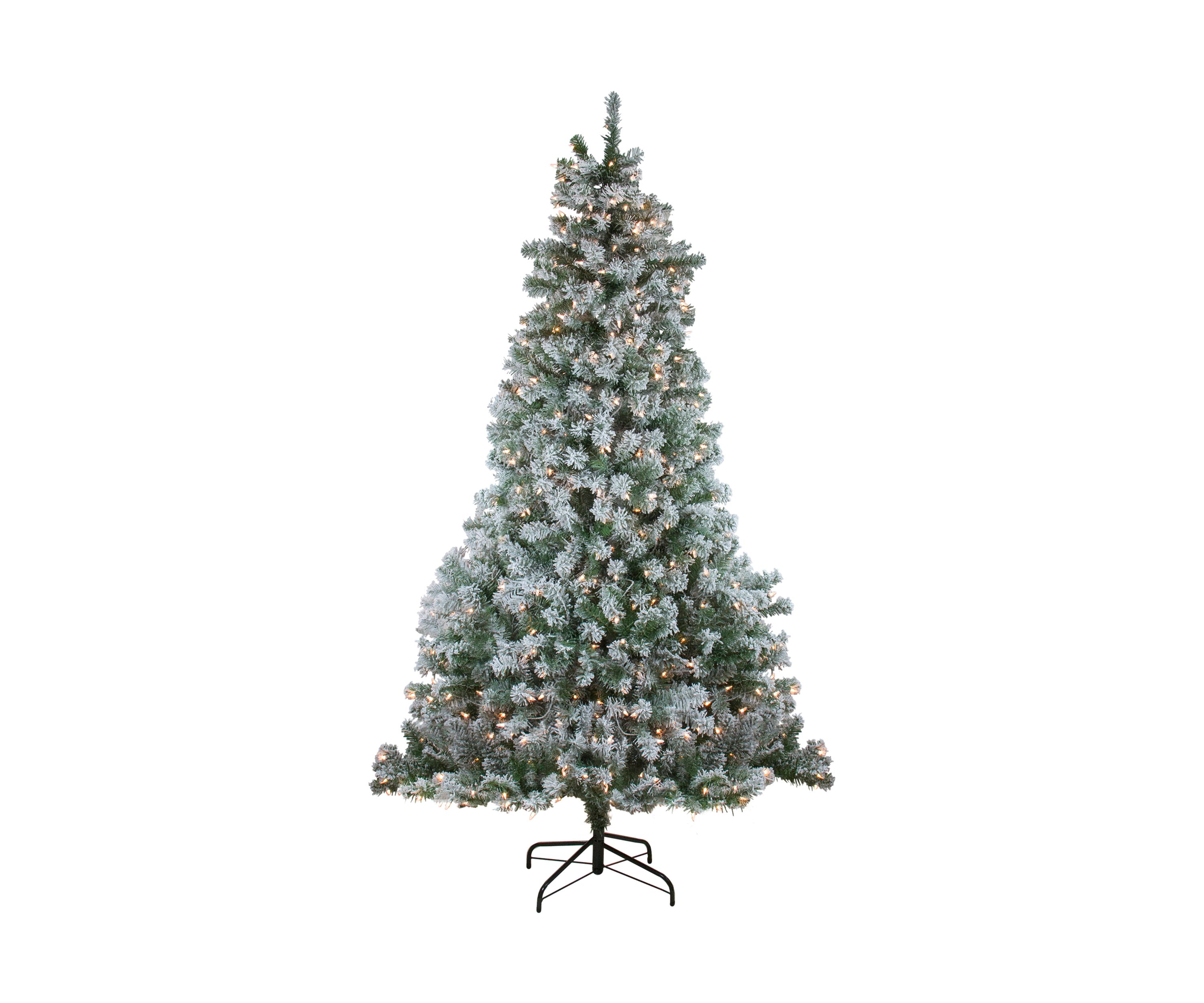 7.5 Pre-Lit Full Winema Pine Flocked Artificial Christmas Tree - Clear Lights