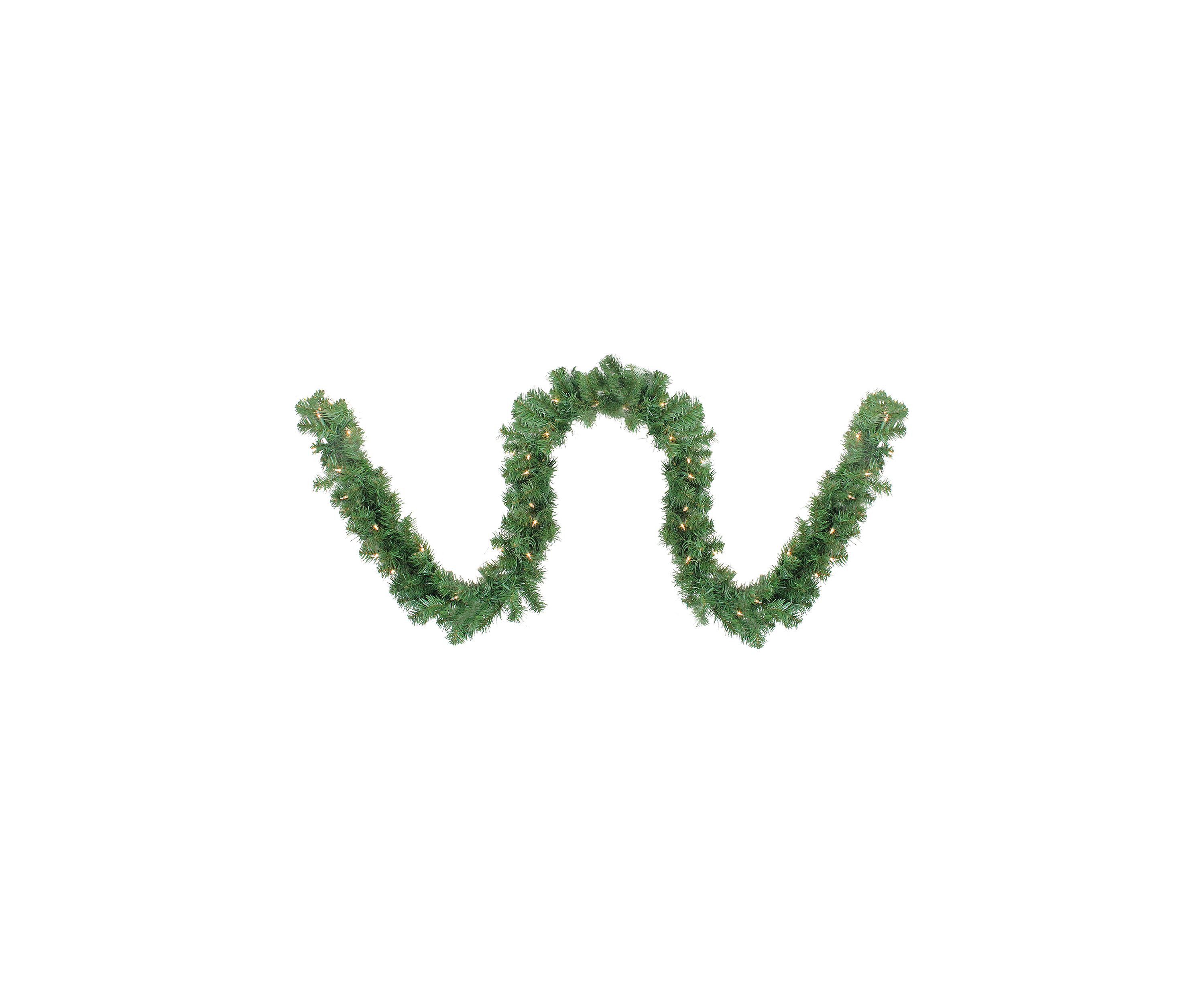 5-Piece Pre-Lit Artificial Winter Spruce Christmas Trees  Wreath and Garland Set - Clear Lights