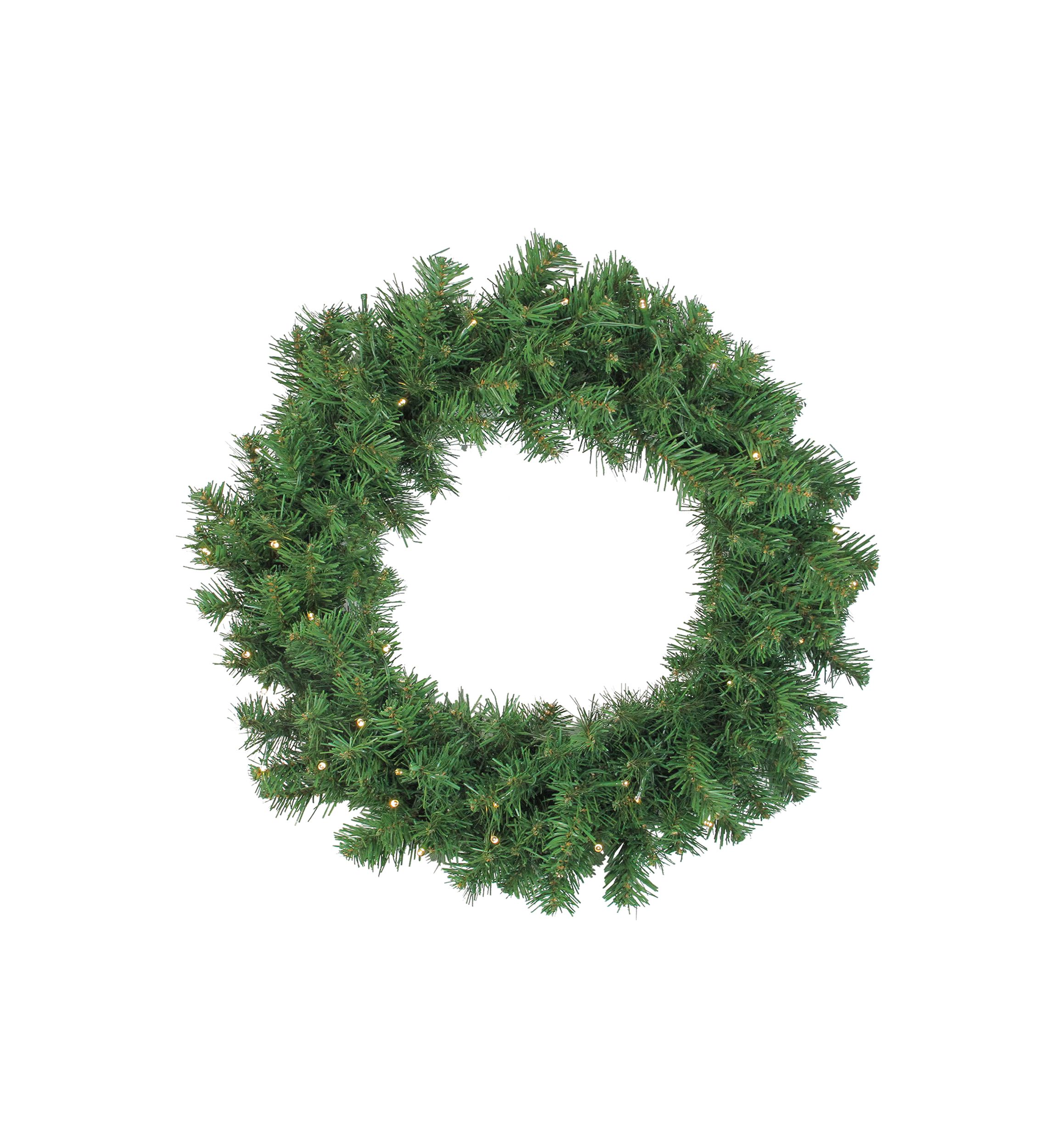 4-Piece Artificial Winter Spruce Christmas Tree  Wreath and Garland Set 6.5 - Clear Lights