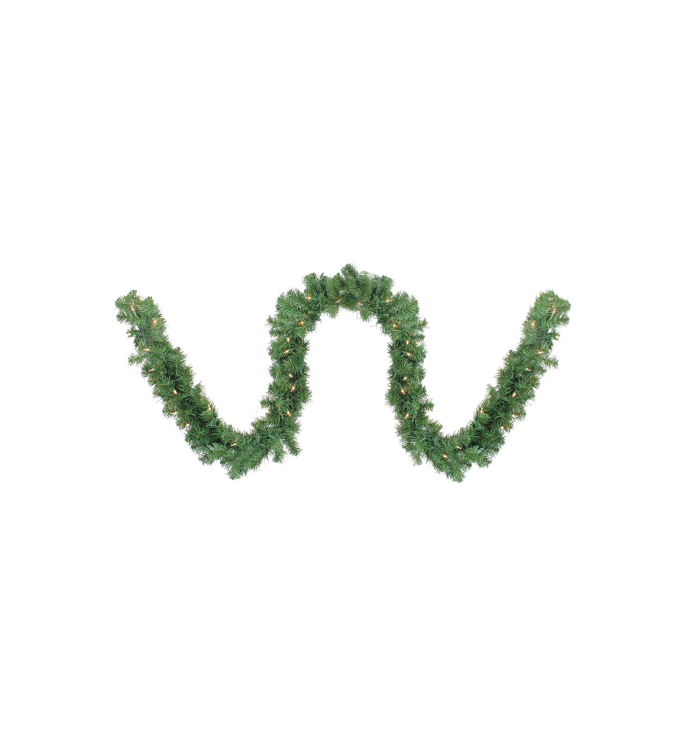 4-Piece Artificial Winter Spruce Christmas Tree  Wreath and Garland Set 6.5 - Clear Lights