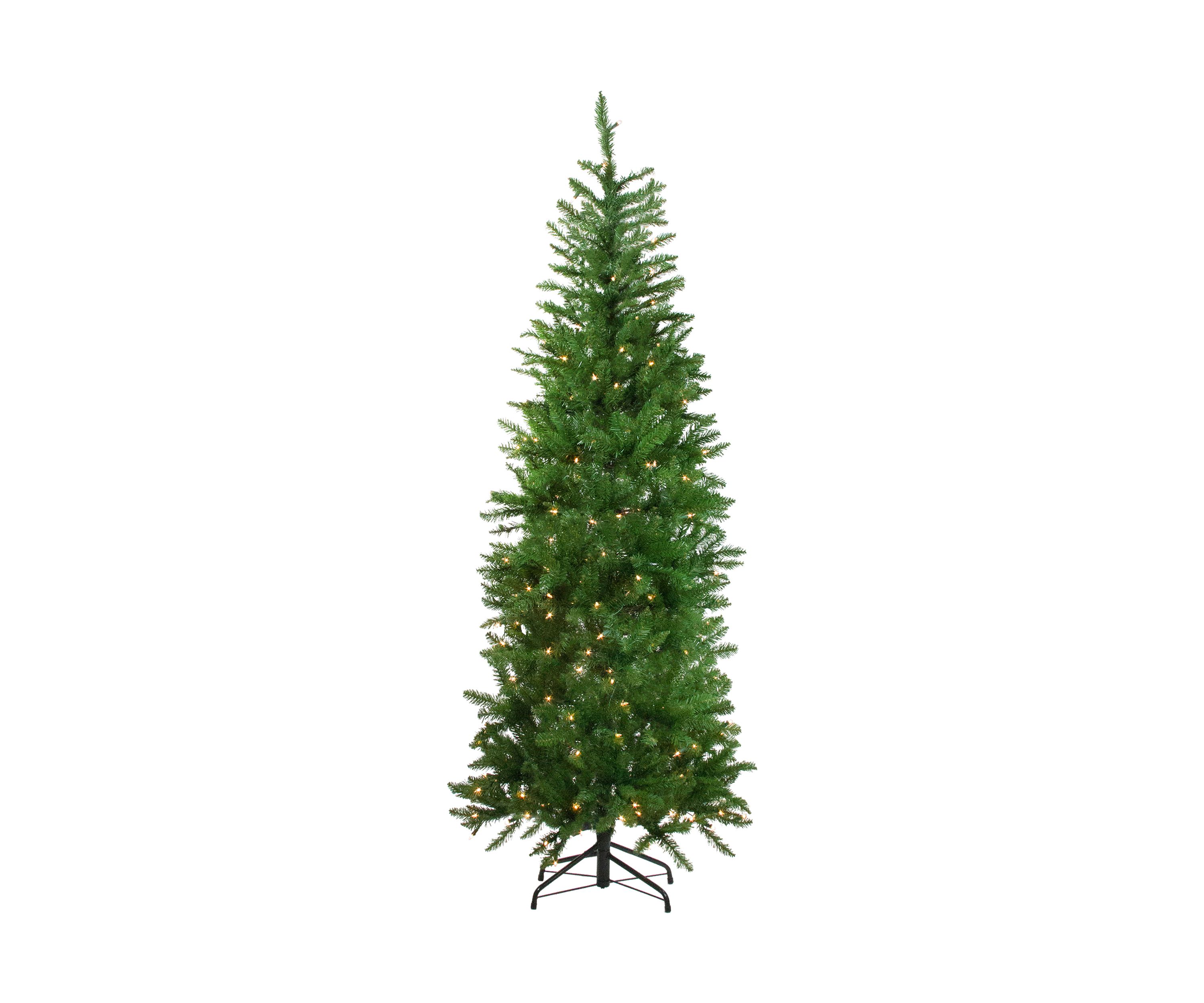 7.5 Pre-Lit Pencil White River Fir Artificial Christmas Tree - Clear Lights
