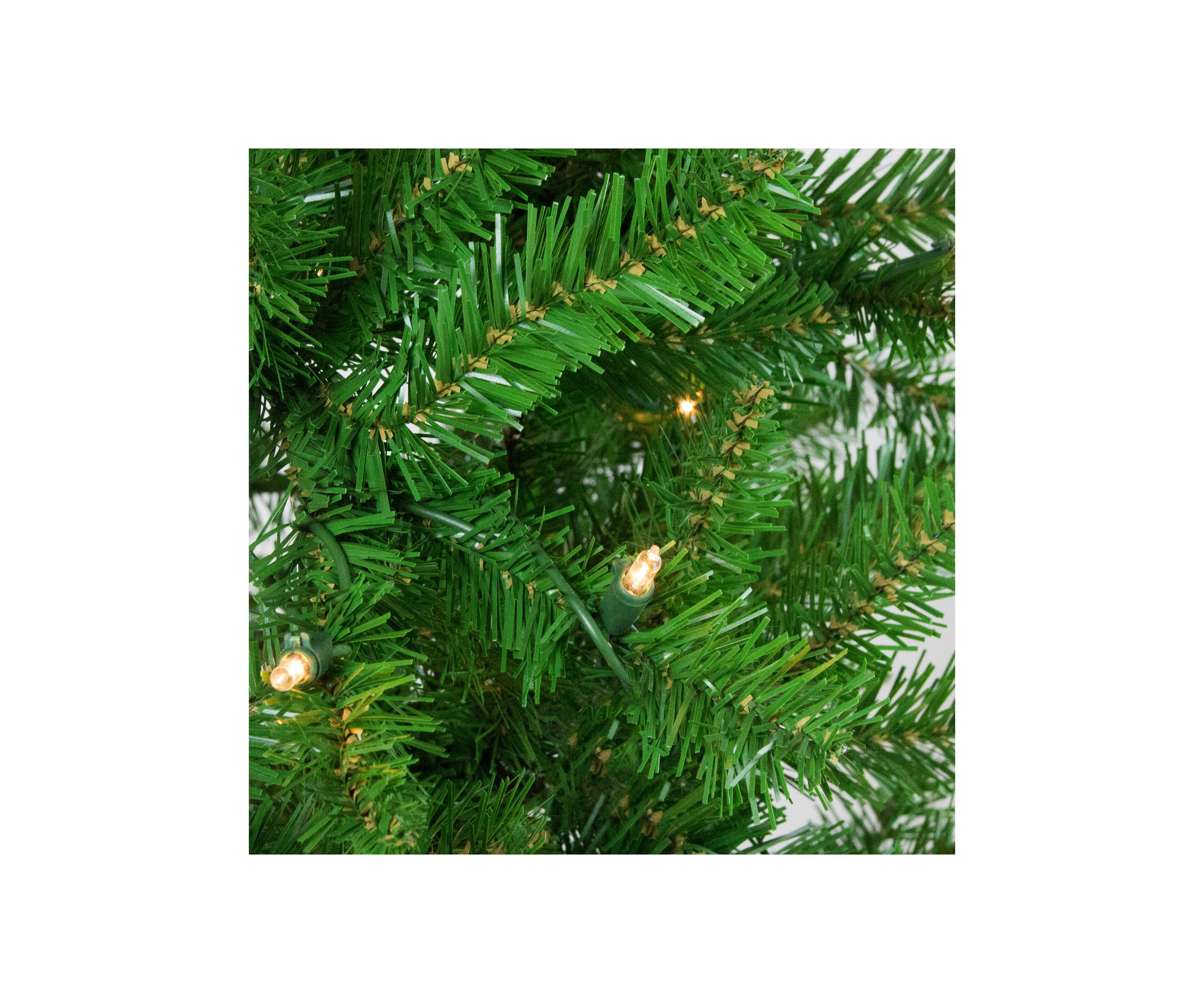 7.5 Pre-Lit Pencil White River Fir Artificial Christmas Tree - Clear Lights