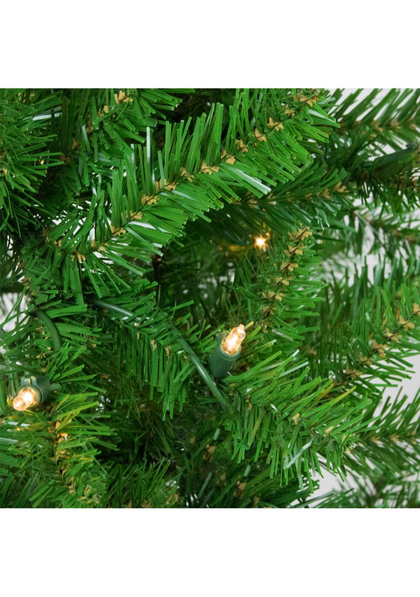 7.5 Pre-Lit Pencil White River Fir Artificial Christmas Tree - Clear Lights