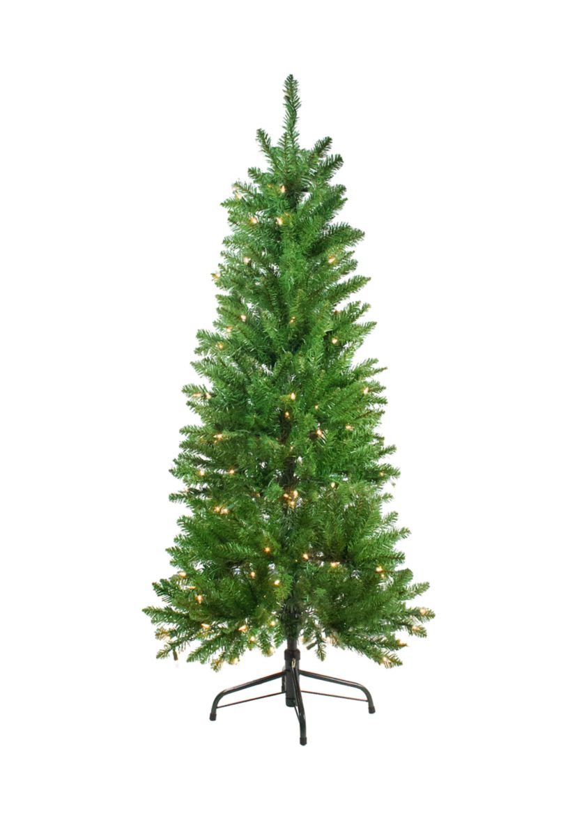4.5 Pre-Lit White River Fir Artificial Pencil Christmas Tree - Clear Lights