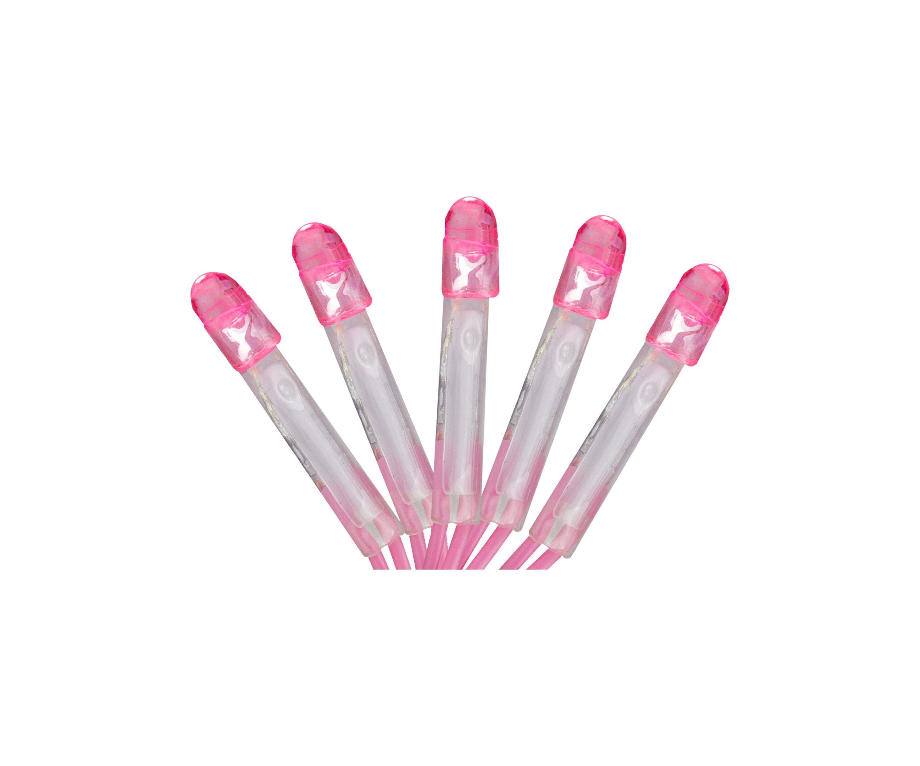 2 x 8 Pink LED Micro Net Style Tree Trunk Wrap Christmas Lights - Pink Wire