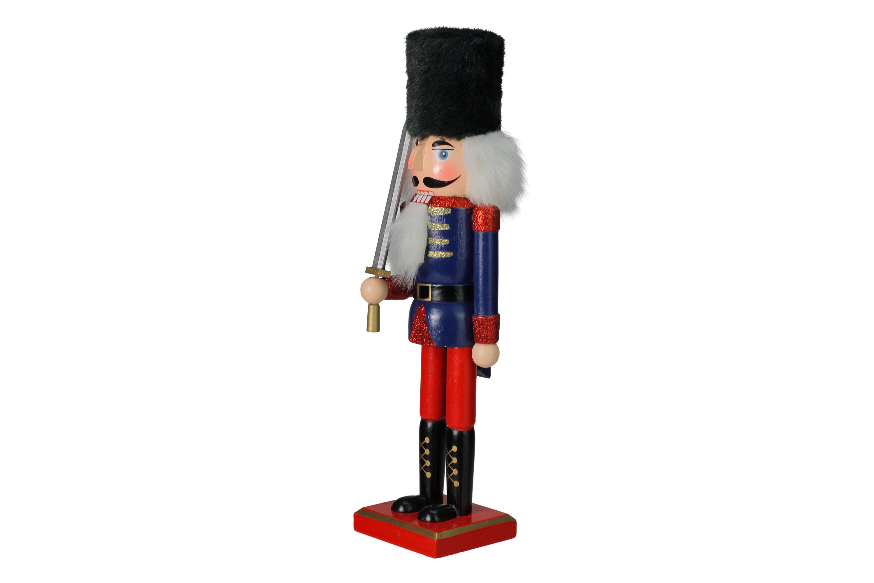 14inch Red and Blue Christmas Nutcracker Soldier with Sword