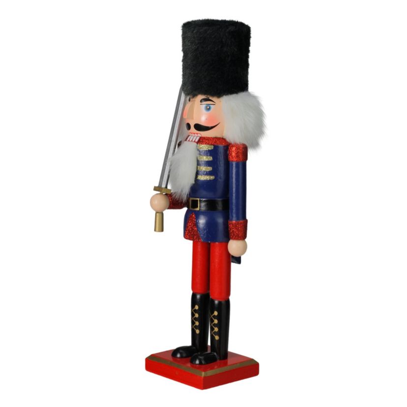14inch Red and Blue Christmas Nutcracker Soldier with Sword
