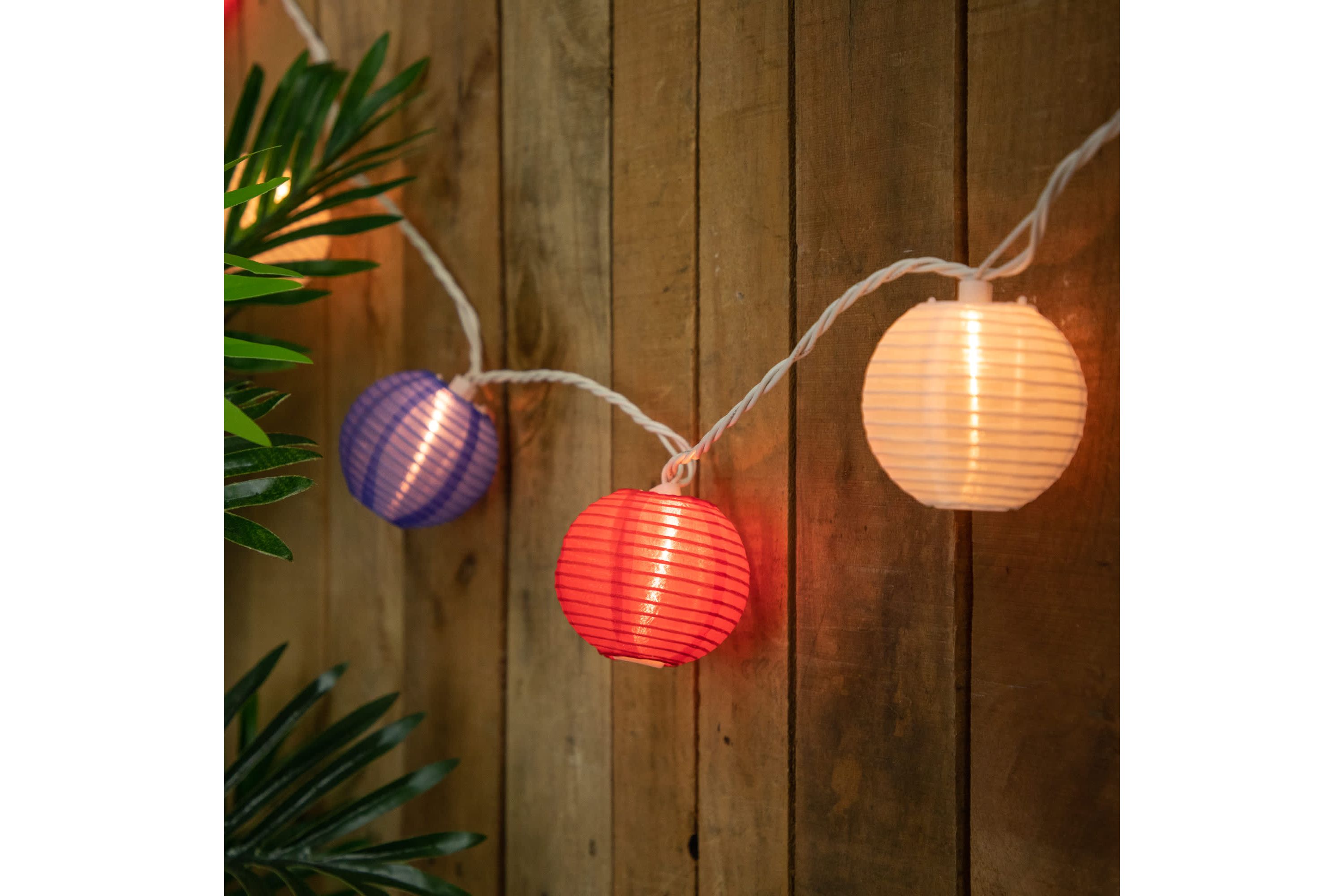 Patriotic Paper Lantern Patio String Lights - 7.5ft - White Wire - 10ct