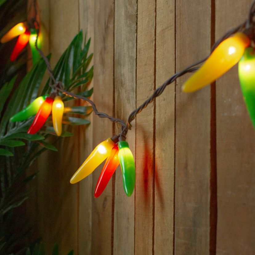 36ct Chili Pepper Cluster String Lights - 7.5ft - Brown Wire