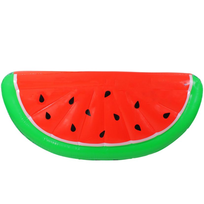 5.75 Inflatable Red and Green Jumbo Watermelon Slice Lounge Pool Float