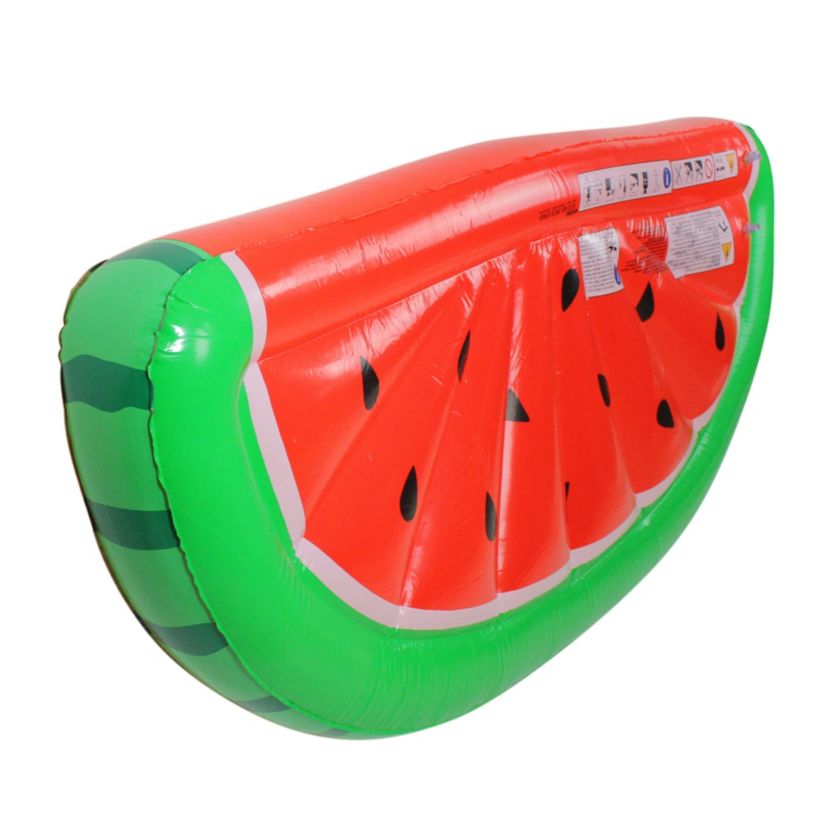 5.75 Inflatable Red and Green Jumbo Watermelon Slice Lounge Pool Float