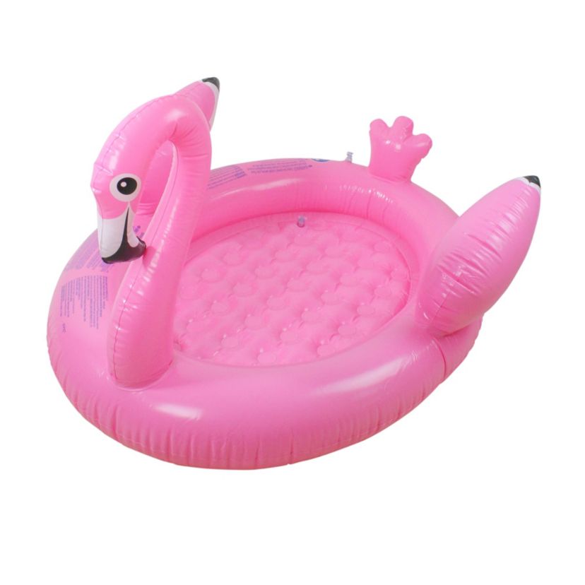42.5" Inflatable Pink Flamingo Childrens Swimming Pool