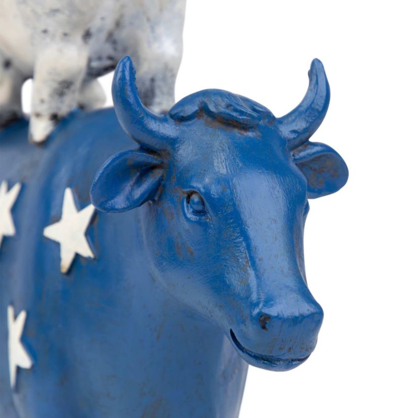 Stacked Patriotic Farm Animals Outdoor Garden Statue - 12"