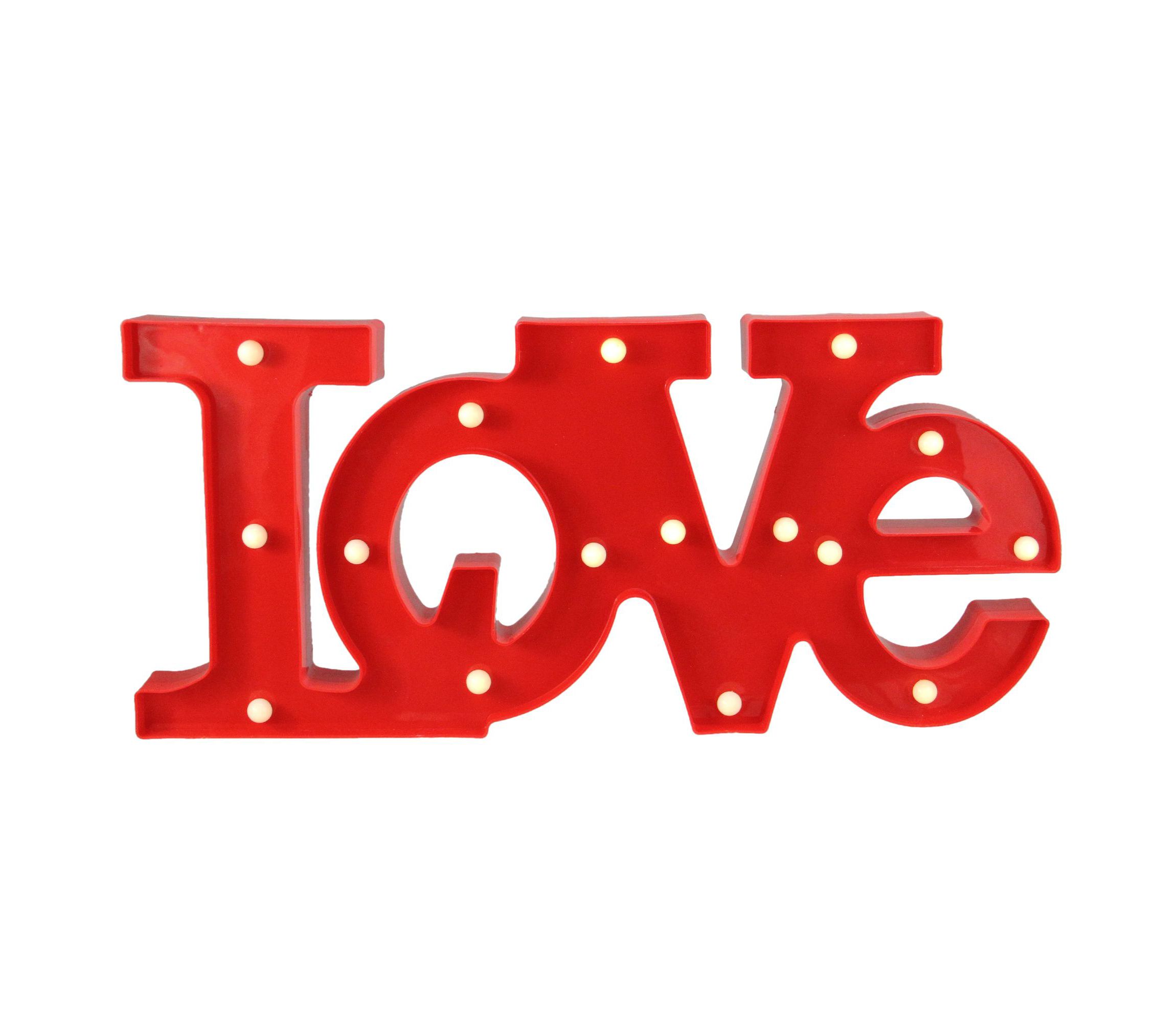 20" Red LOVE LED Valentines Day Marquee Wall Sign