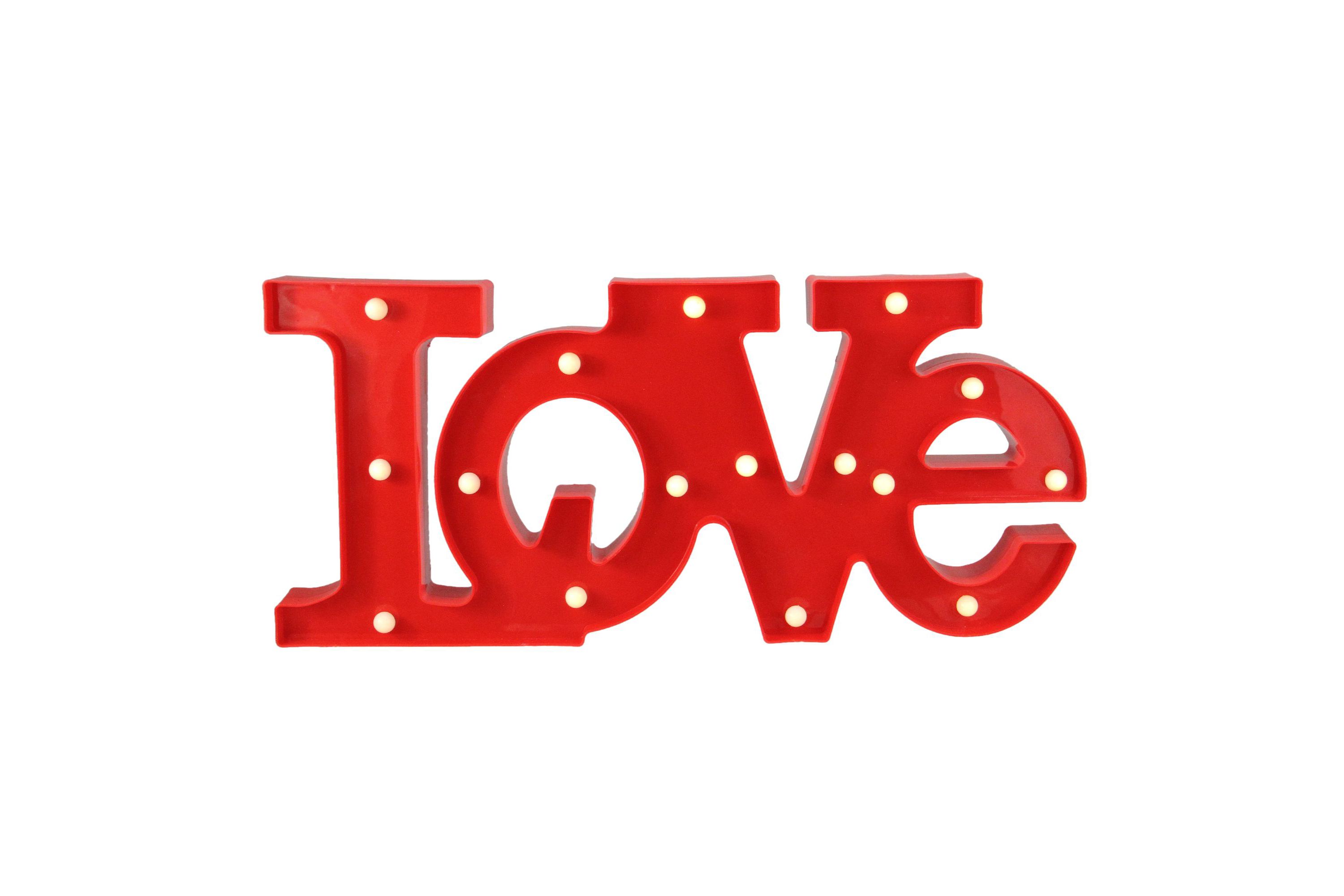 20" Red LOVE LED Valentines Day Marquee Wall Sign