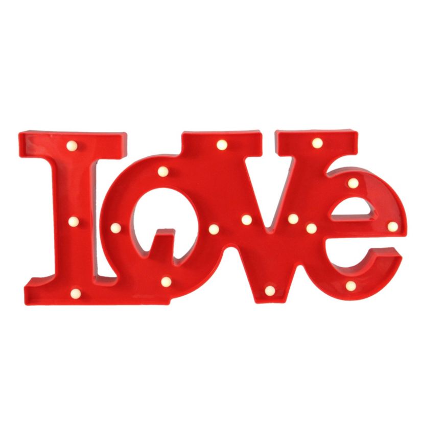 20" Red LOVE LED Valentines Day Marquee Wall Sign
