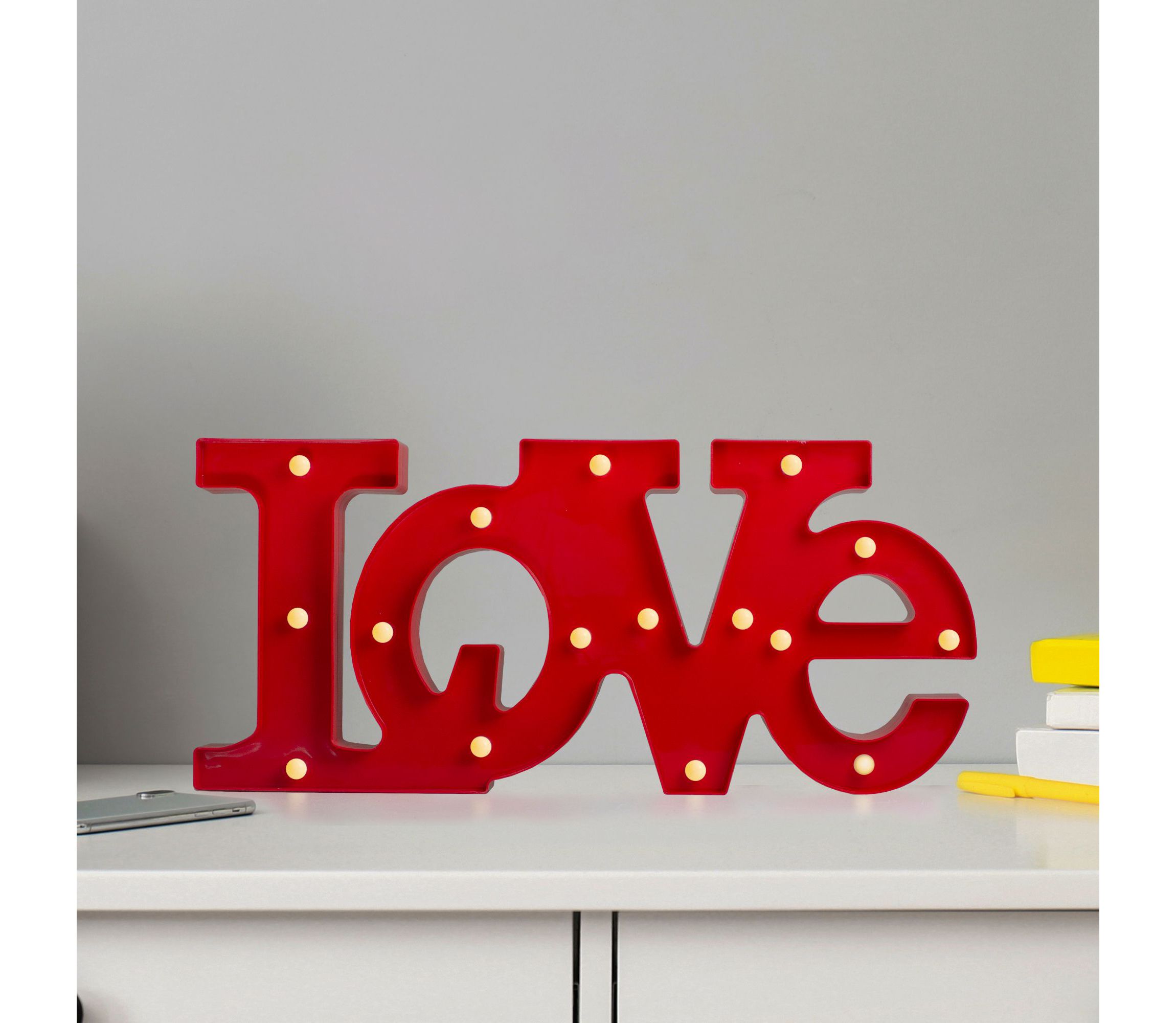 20" Red LOVE LED Valentines Day Marquee Wall Sign