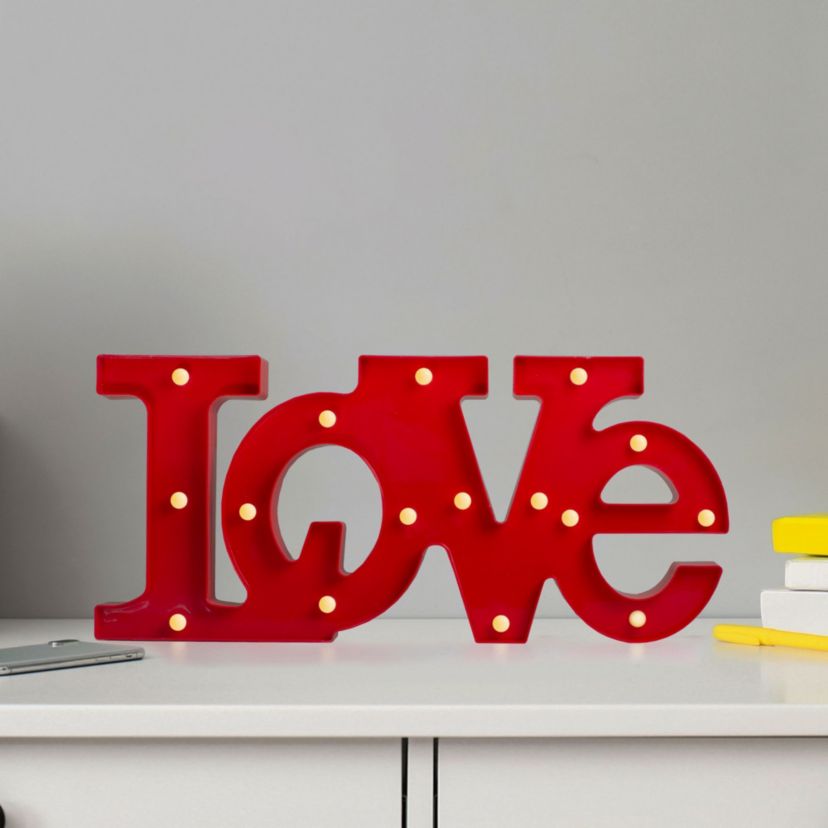 20" Red LOVE LED Valentines Day Marquee Wall Sign