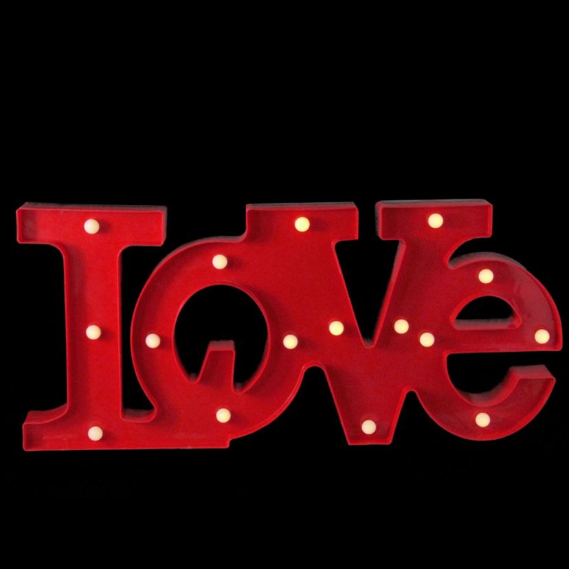 20" Red LOVE LED Valentines Day Marquee Wall Sign