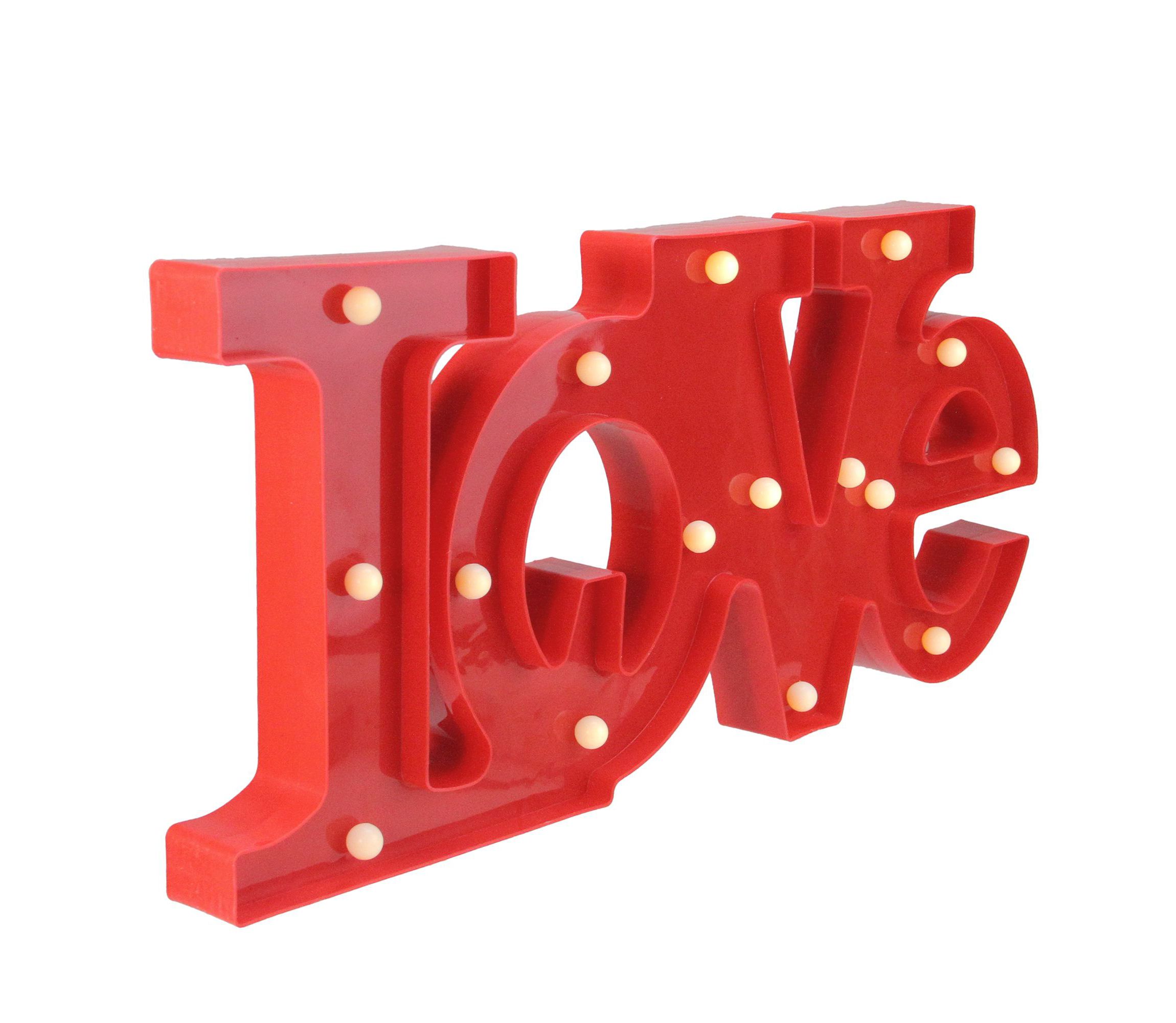 20" Red LOVE LED Valentines Day Marquee Wall Sign