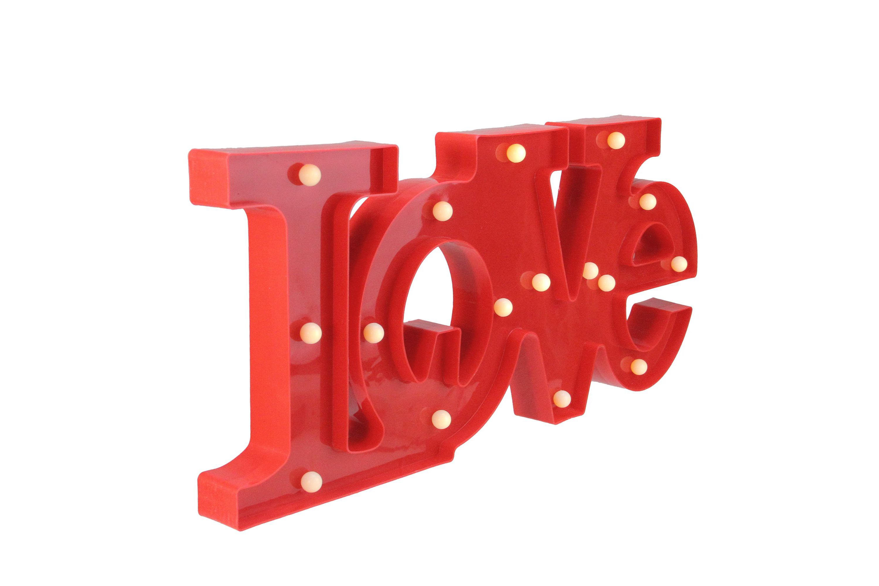 20" Red LOVE LED Valentines Day Marquee Wall Sign