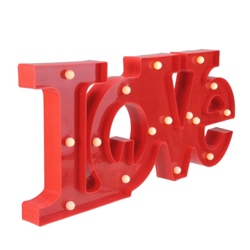20" Red LOVE LED Valentines Day Marquee Wall Sign