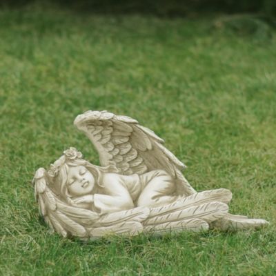 16" Sleeping Heavenly Angel Outdoor Garden Statue