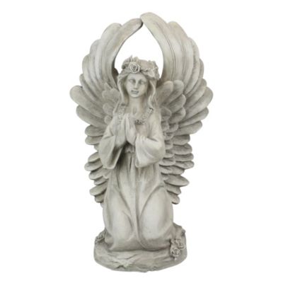 15.25" Angel Kneeling in Prayer Outdoor Garden Statue