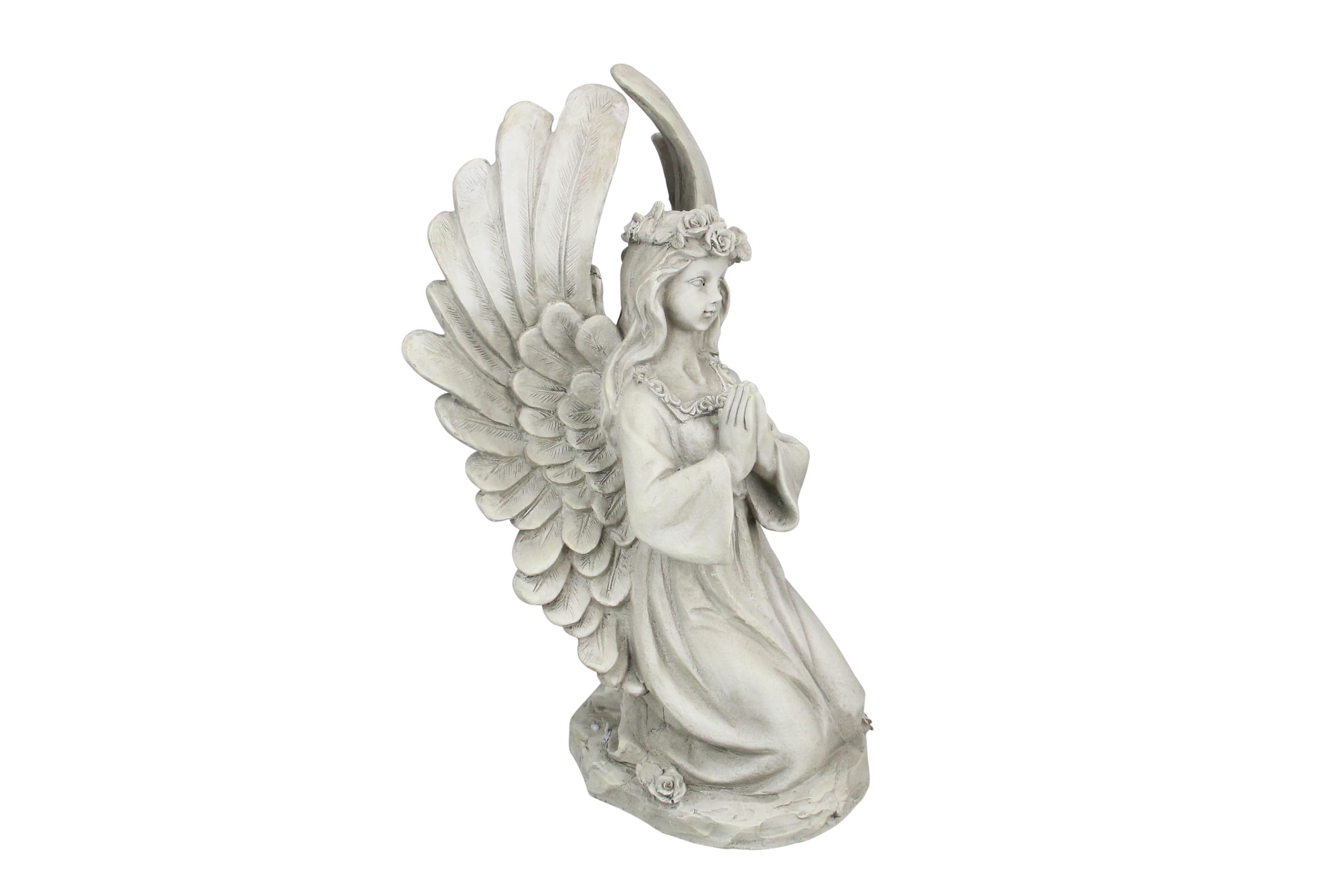 15.25" Angel Kneeling in Prayer Outdoor Garden Statue