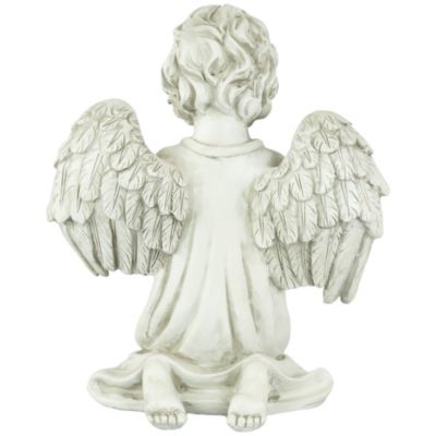 15" Kneeling in Prayer Cherub Outdoor Garden Statue