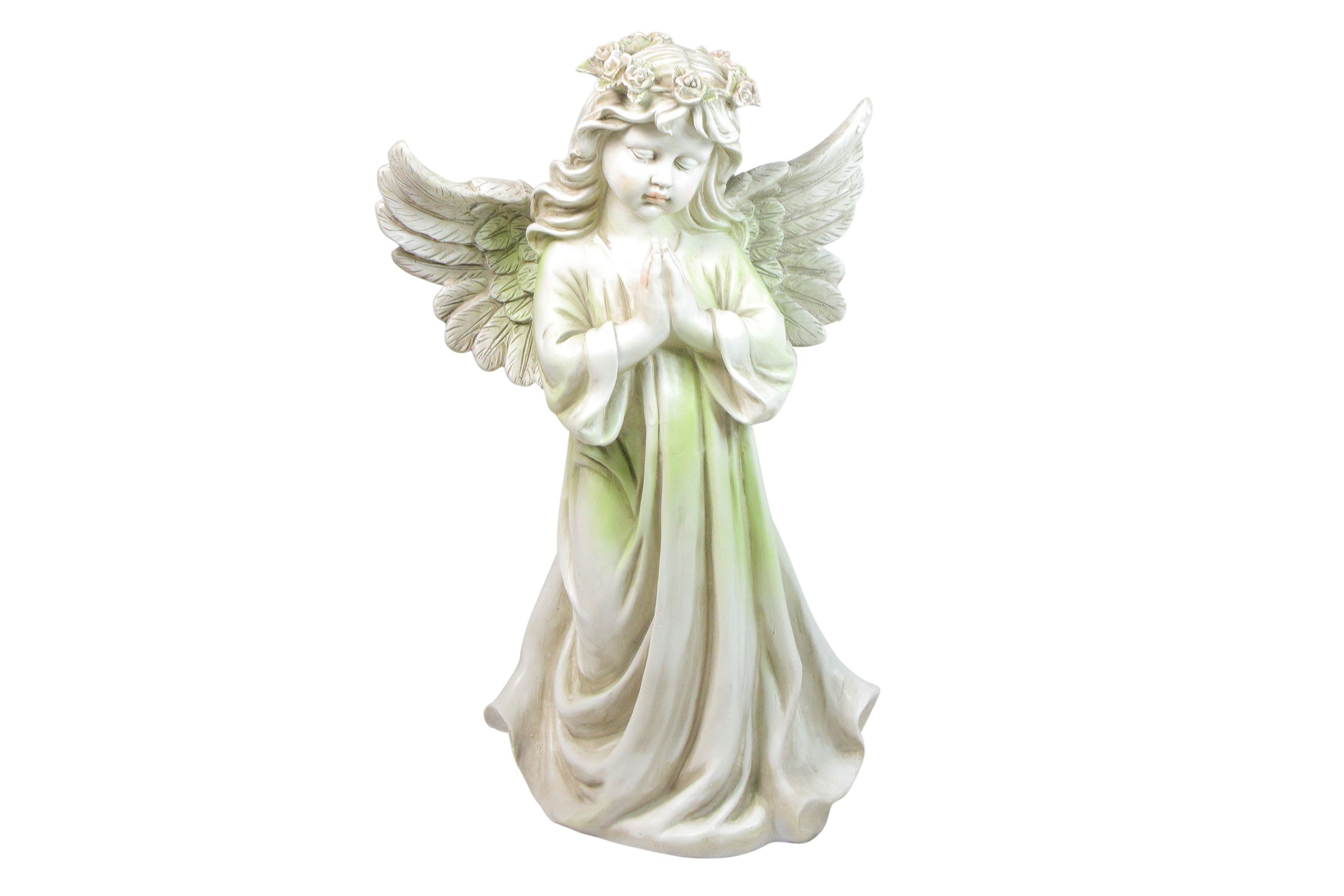 27" Angel Kneeling in Prayer Outdoor Patio Garden Statue