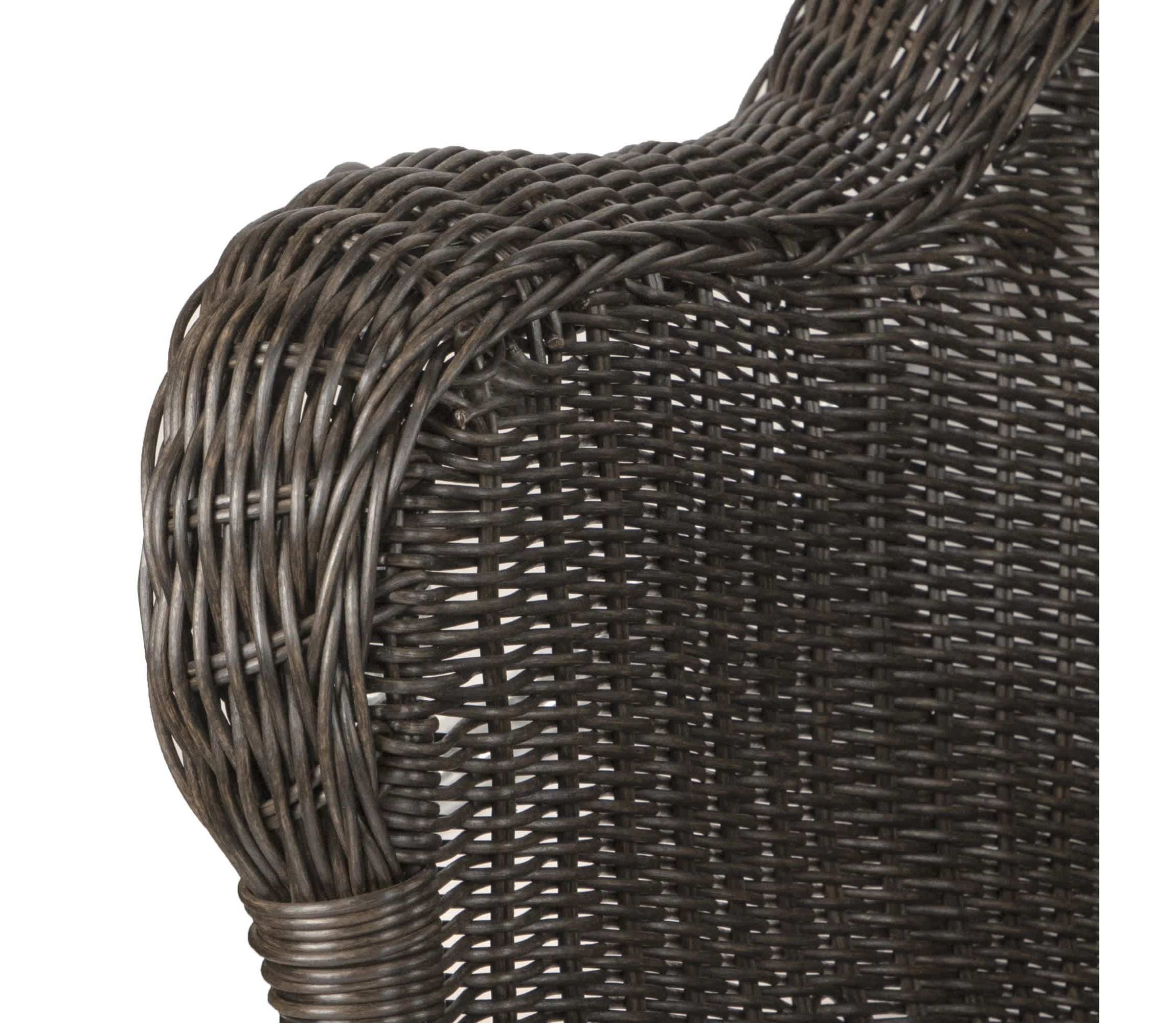 Hand Woven Resin Wicker Porch Swing with Chain - Chocolate Brown
