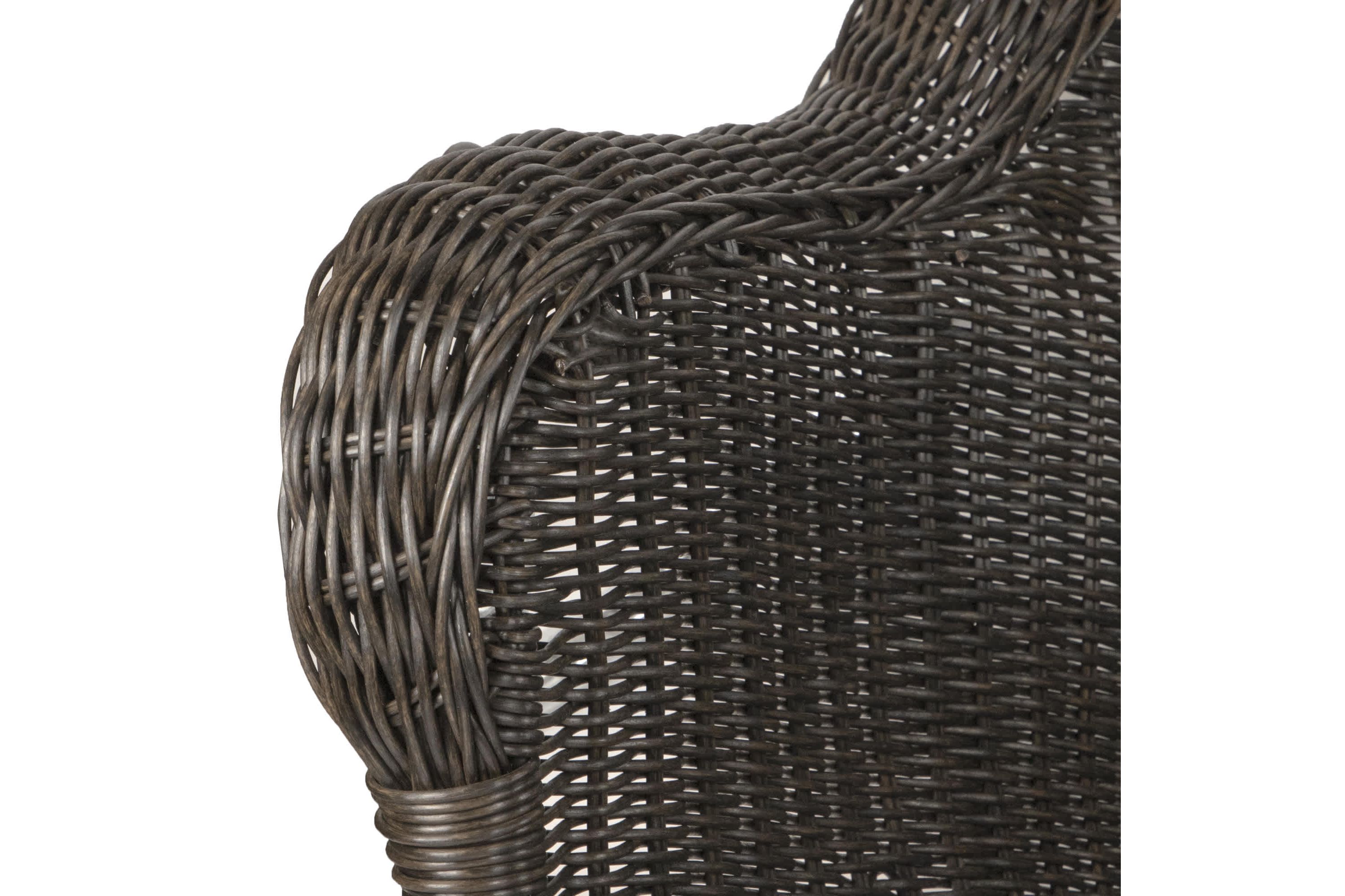 Hand Woven Resin Wicker Porch Swing with Chain - Chocolate Brown