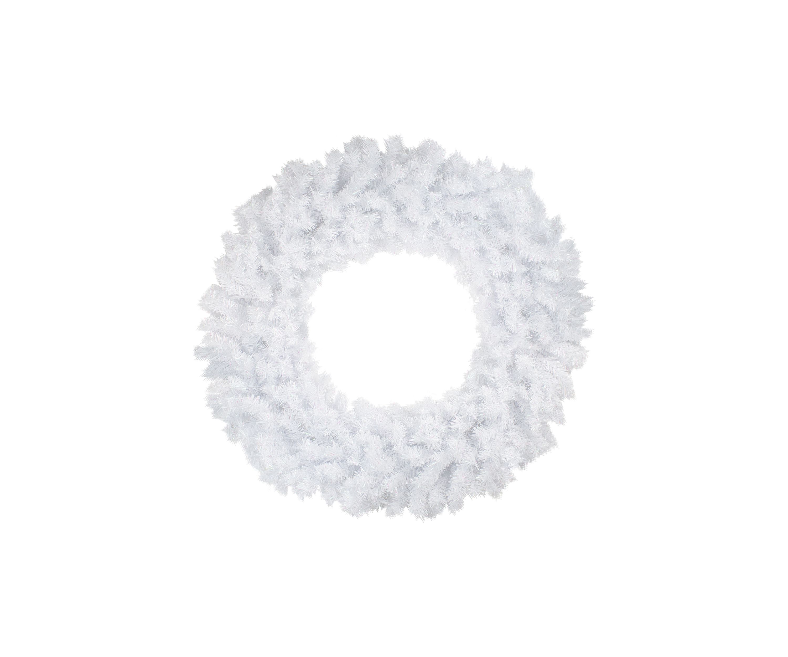 48Inch Icy White Spruce Artificial Christmas Wreath - Unlit