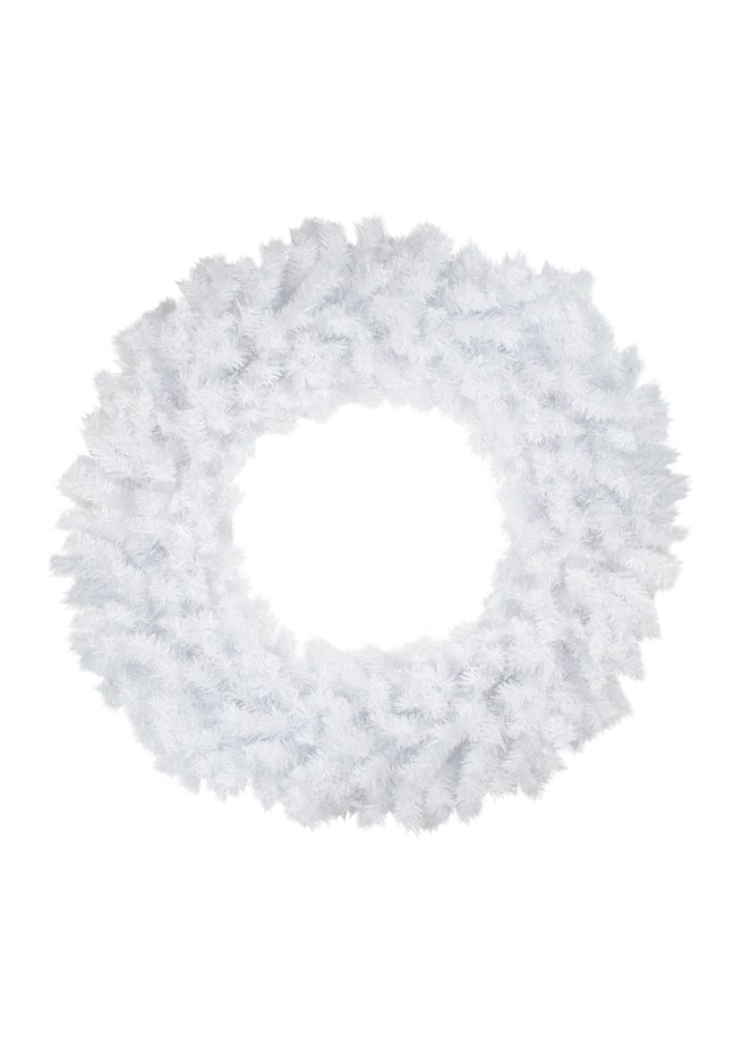 48Inch Icy White Spruce Artificial Christmas Wreath - Unlit