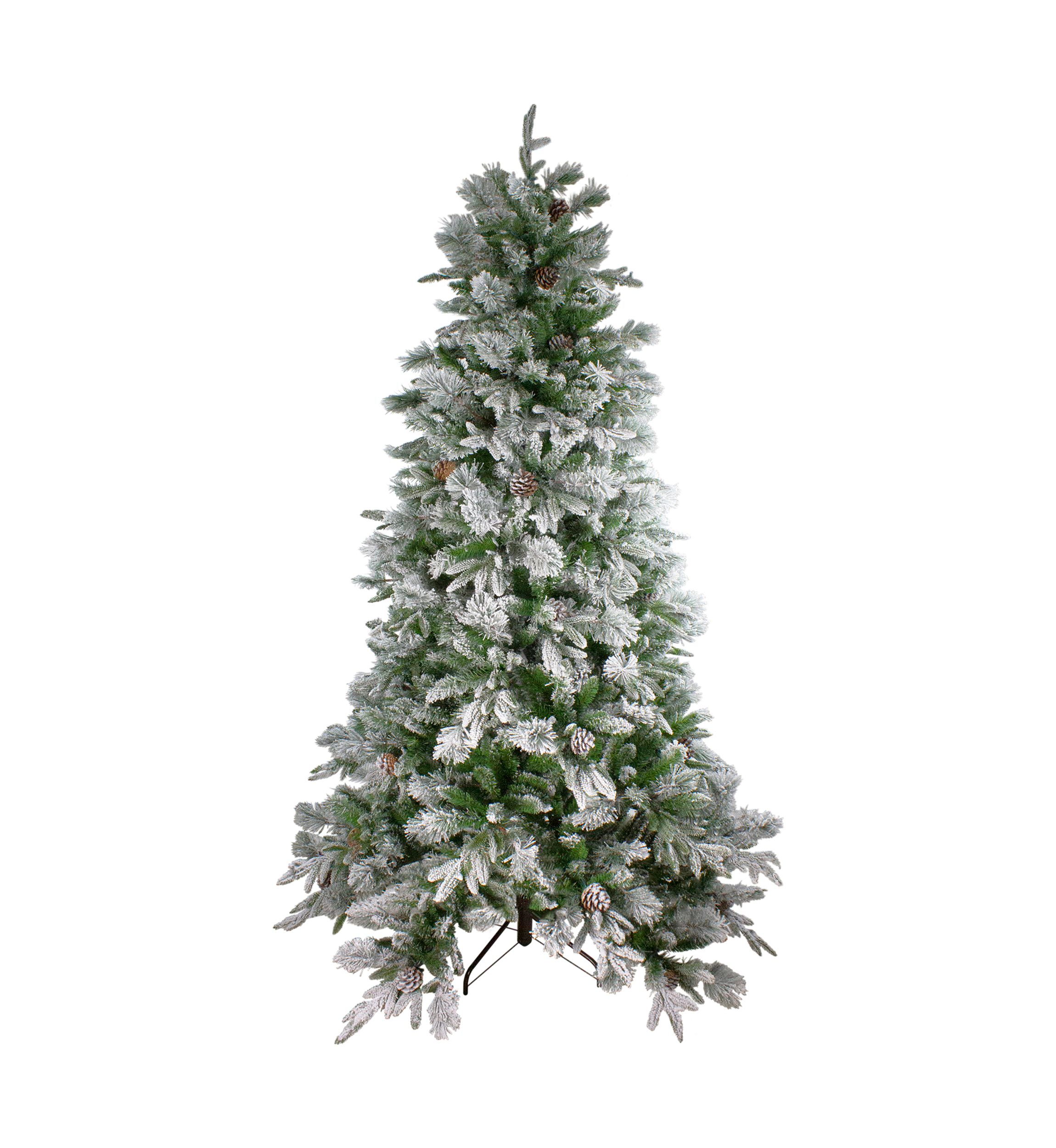 6.5 Flocked Rosemary Emerald Angel Pine Artificial Christmas Tree - Unlit