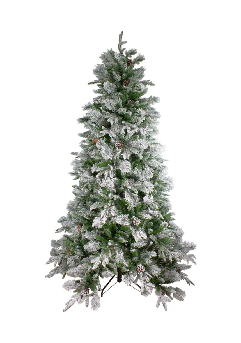 6.5 Flocked Rosemary Emerald Angel Pine Artificial Christmas Tree - Unlit
