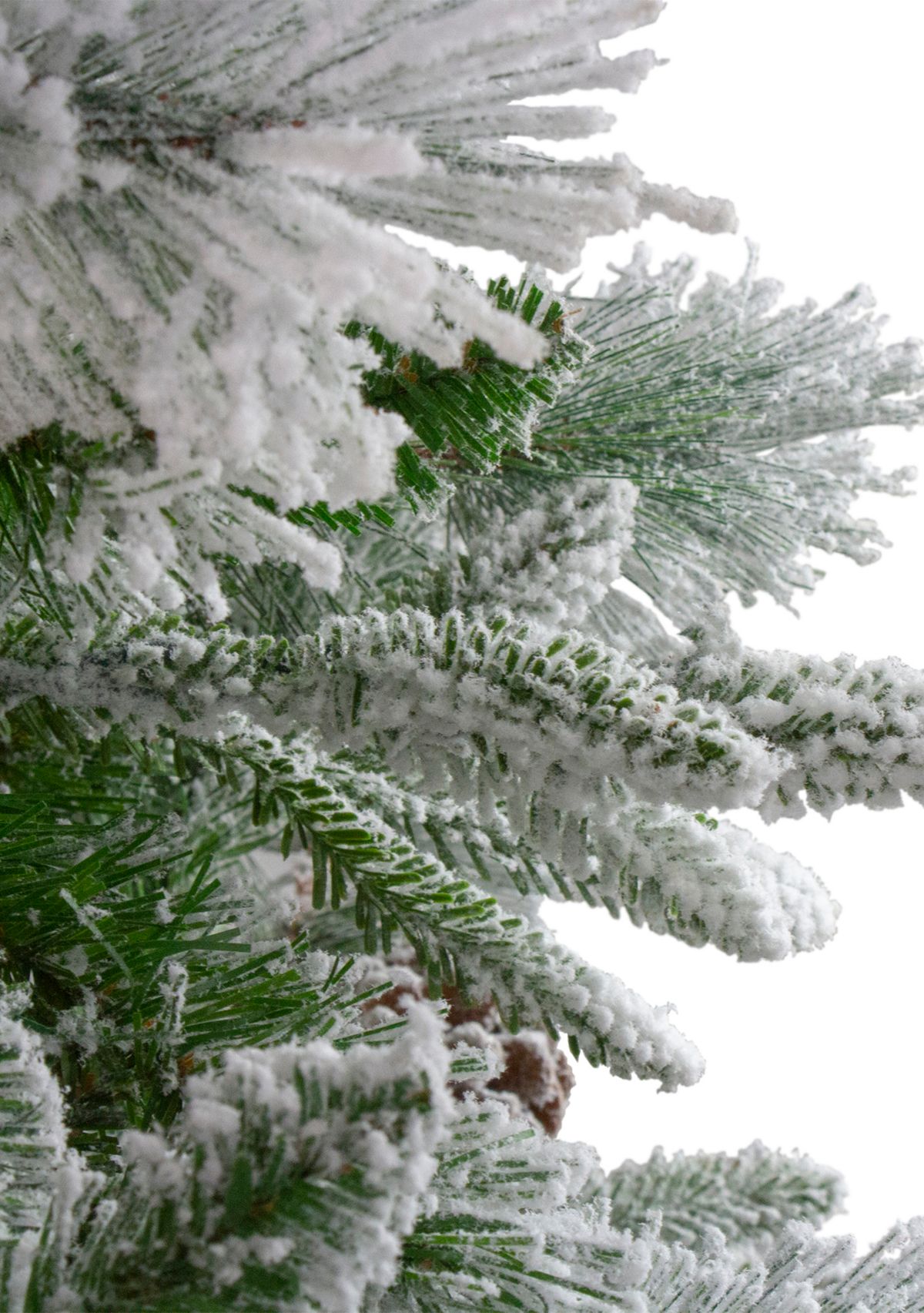 6.5 Flocked Rosemary Emerald Angel Pine Artificial Christmas Tree - Unlit