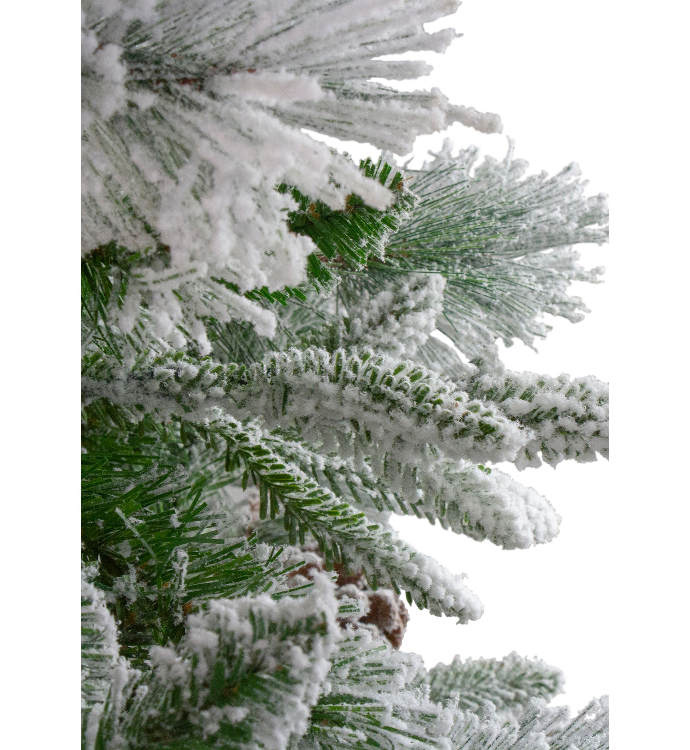 6.5 Flocked Rosemary Emerald Angel Pine Artificial Christmas Tree - Unlit