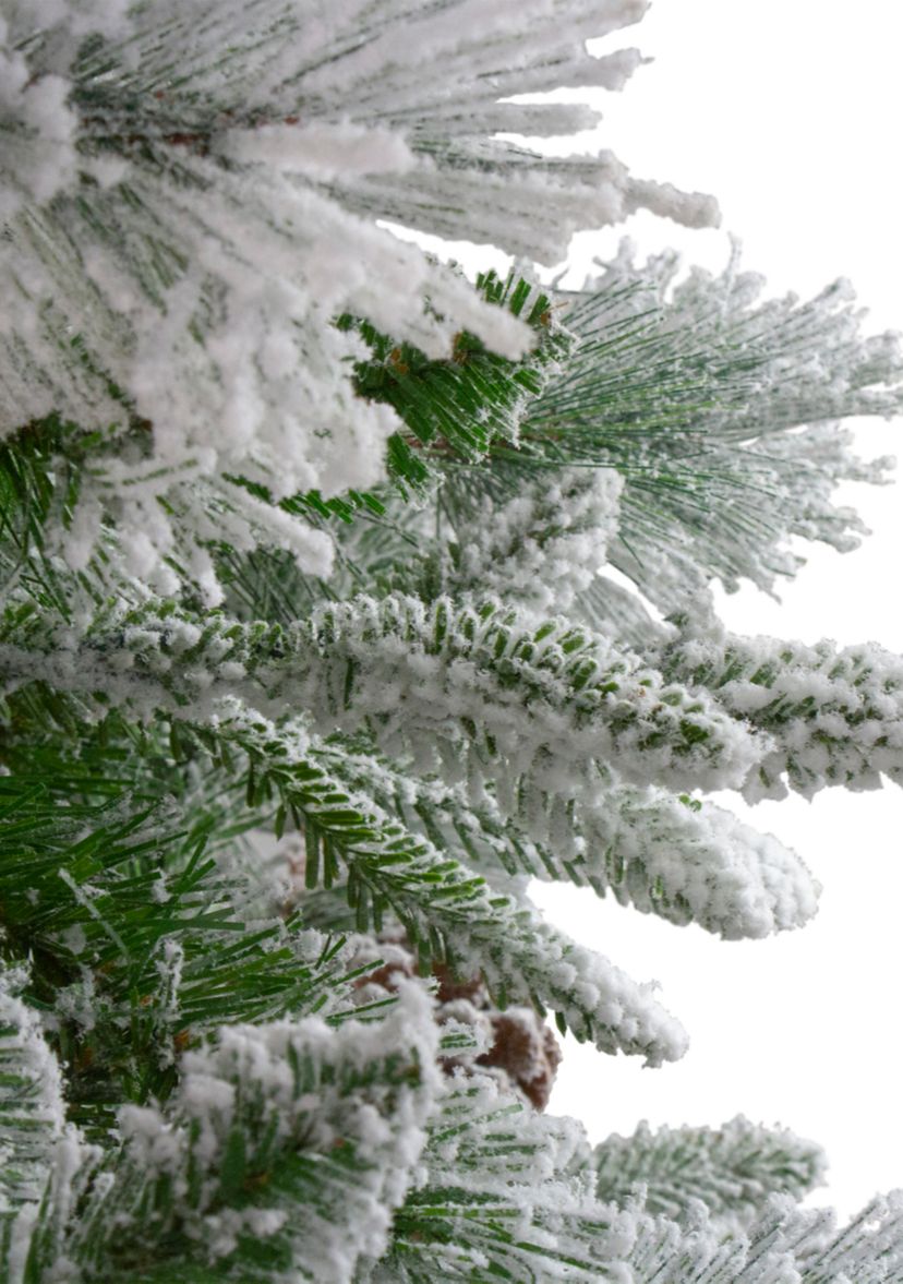 6.5 Flocked Rosemary Emerald Angel Pine Artificial Christmas Tree - Unlit