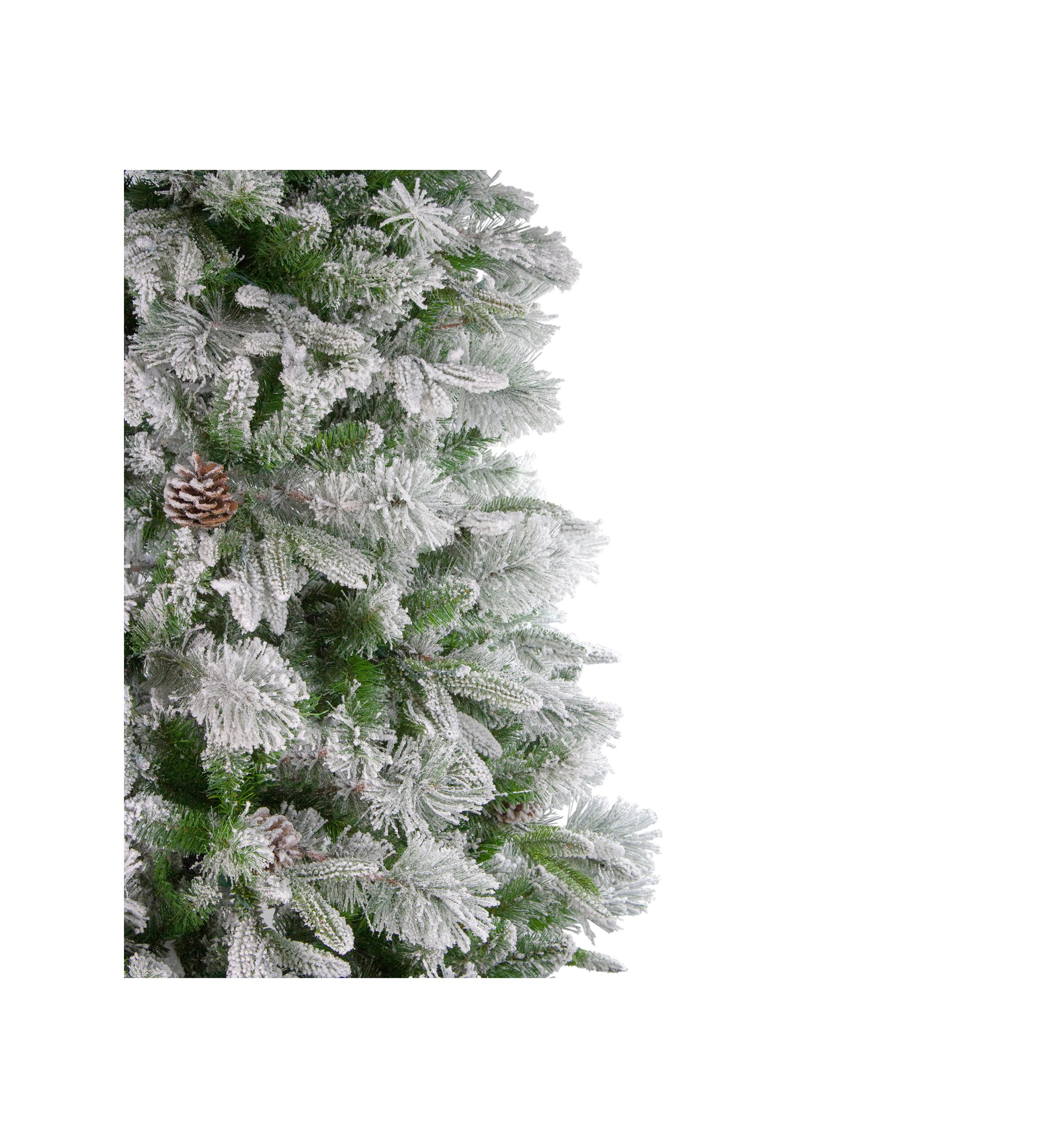 6.5 Flocked Rosemary Emerald Angel Pine Artificial Christmas Tree - Unlit