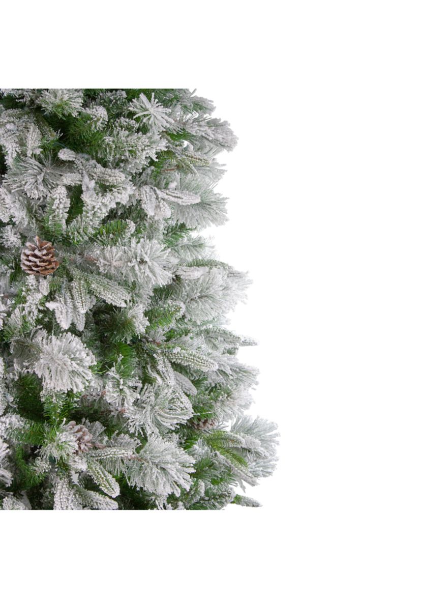 6.5 Flocked Rosemary Emerald Angel Pine Artificial Christmas Tree - Unlit