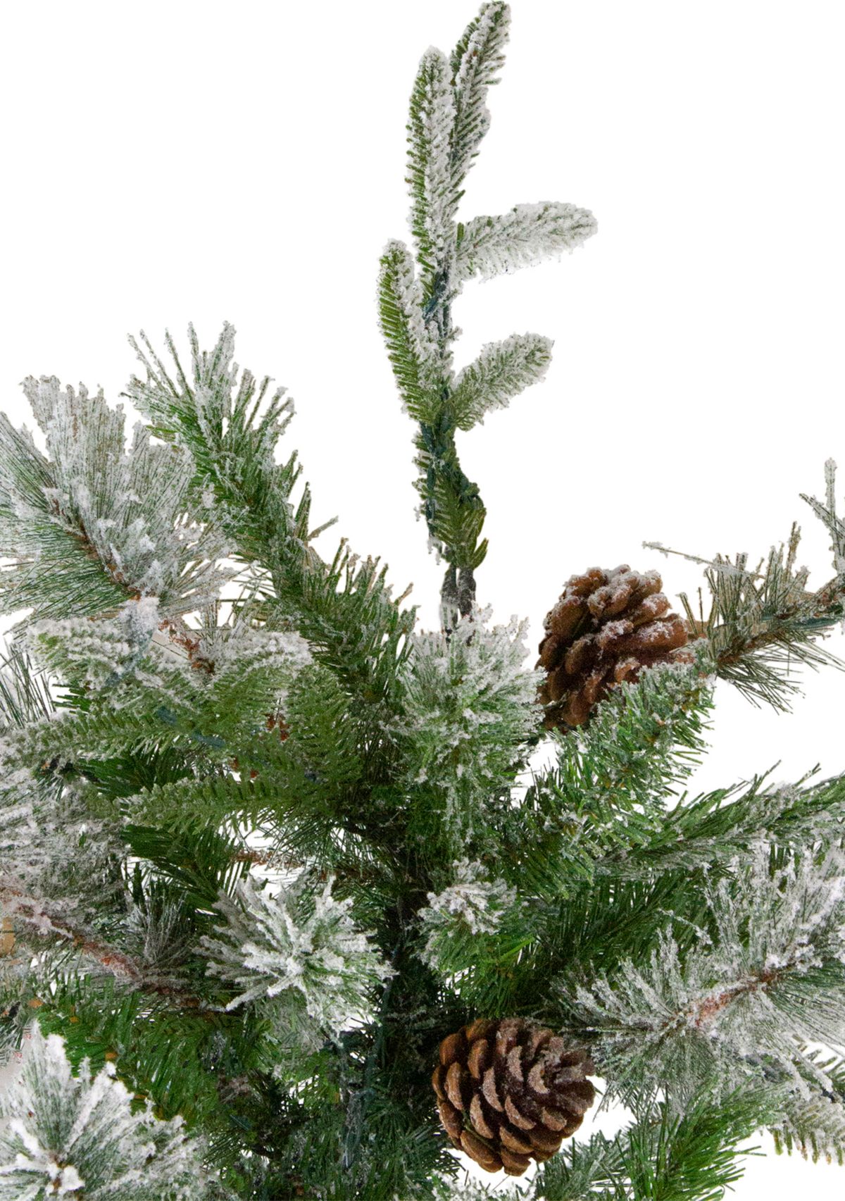 6.5 Flocked Rosemary Emerald Angel Pine Artificial Christmas Tree - Unlit