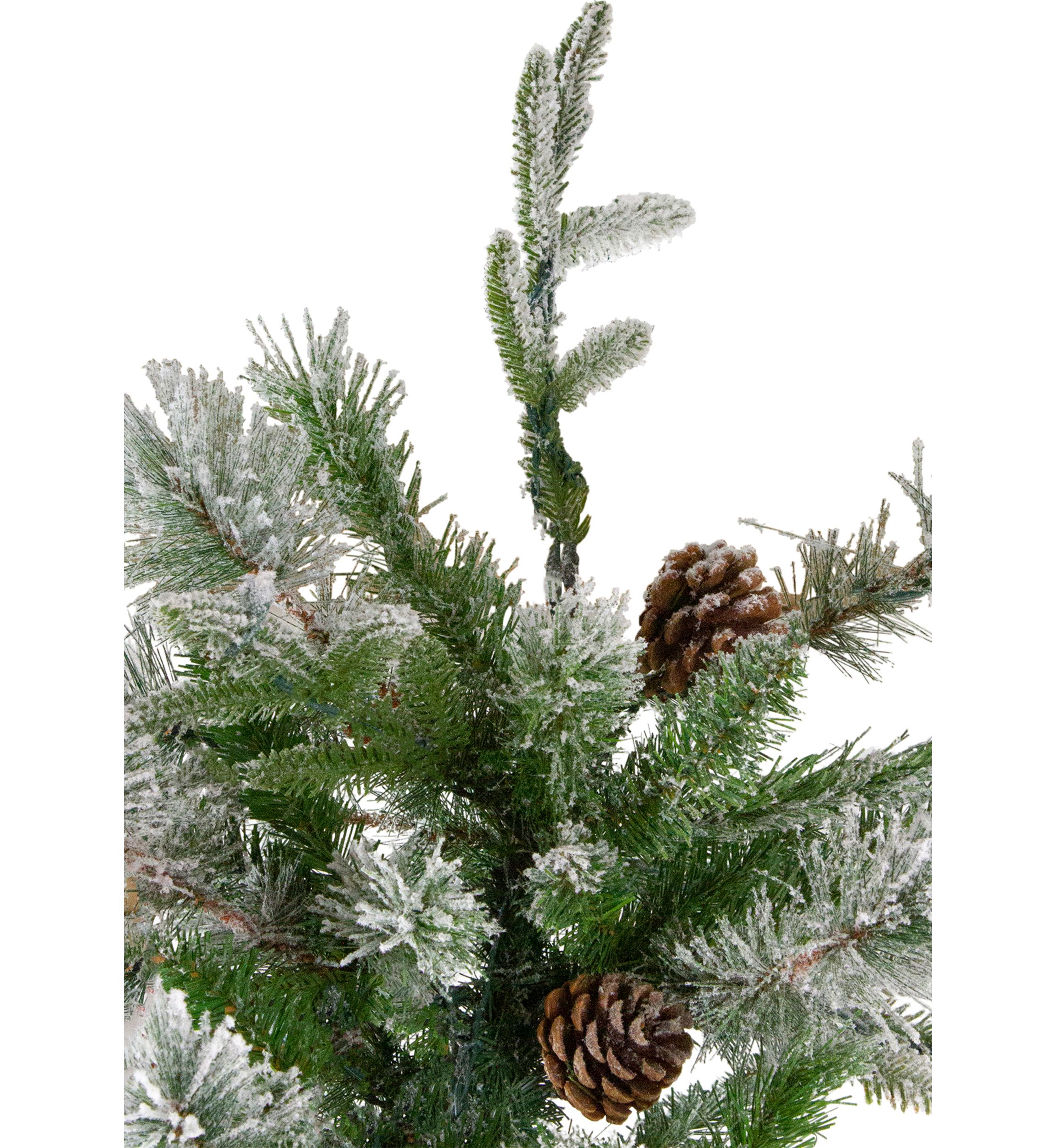 6.5 Flocked Rosemary Emerald Angel Pine Artificial Christmas Tree - Unlit