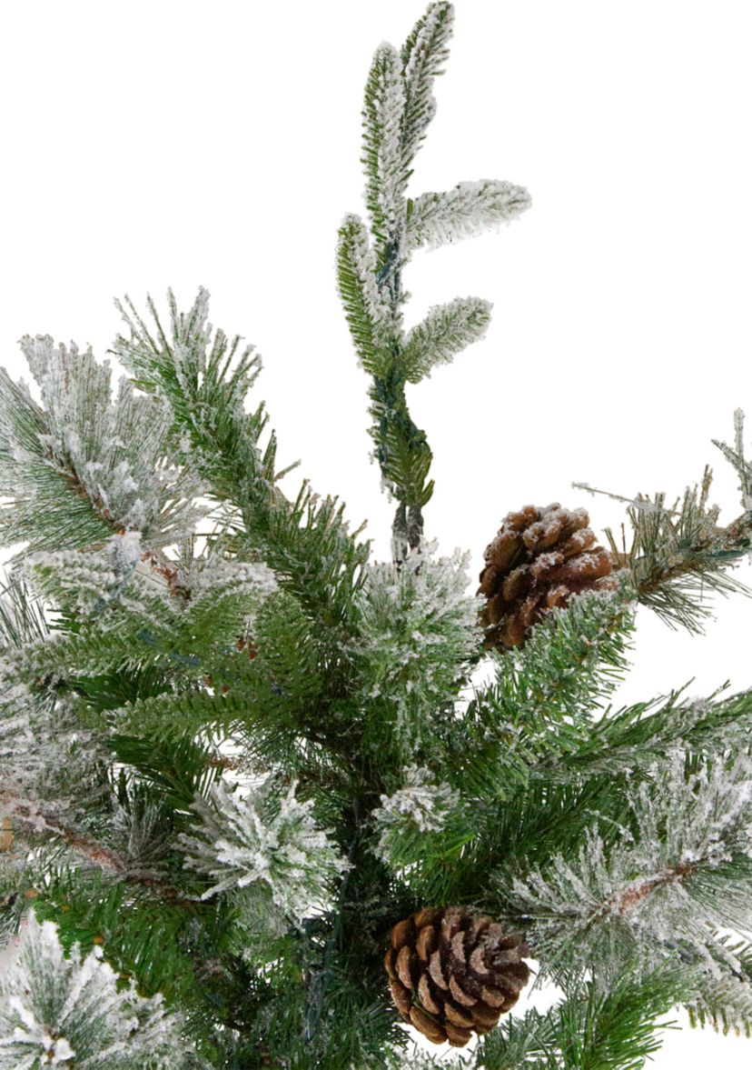 6.5 Flocked Rosemary Emerald Angel Pine Artificial Christmas Tree - Unlit