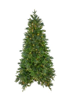 Northlight 4' Pre lit White Iridescent Pine Artificial Christmas Tree -  Green Lights