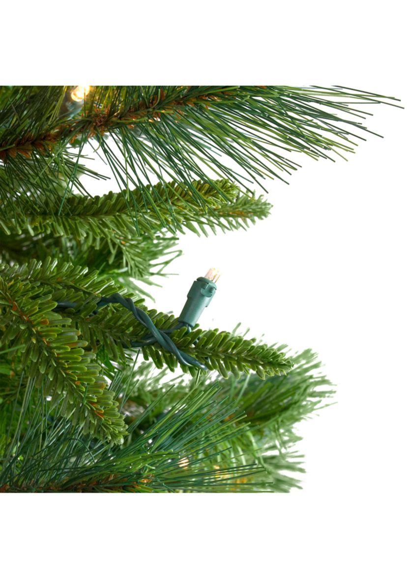 6.5 Pre-Lit Rosemary Emerald Angel Pine Artificial Christmas Tree - Warm White LED Lights