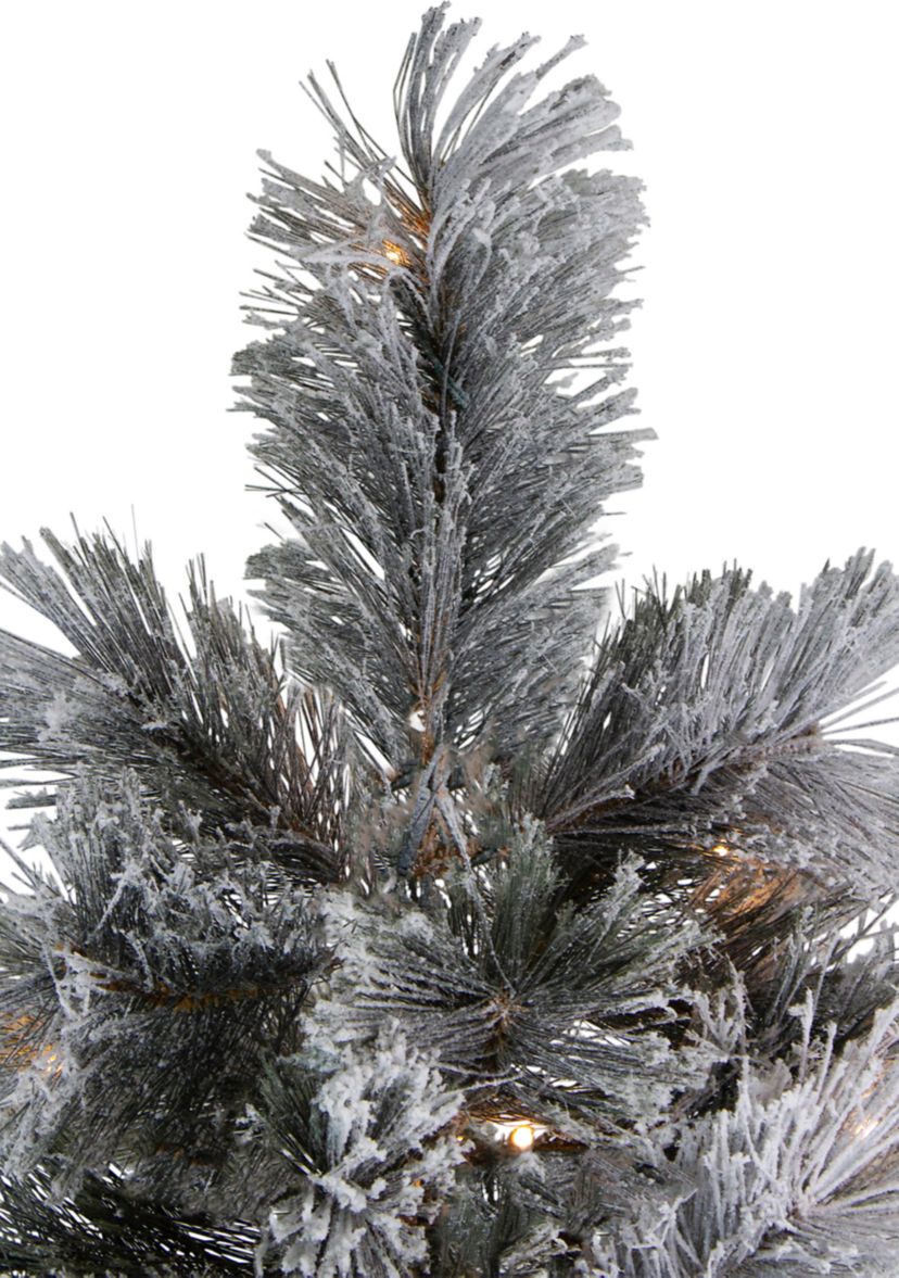 7.5 Pre-Lit Black Spruce Artificial Christmas Tree - Clear LED Lights