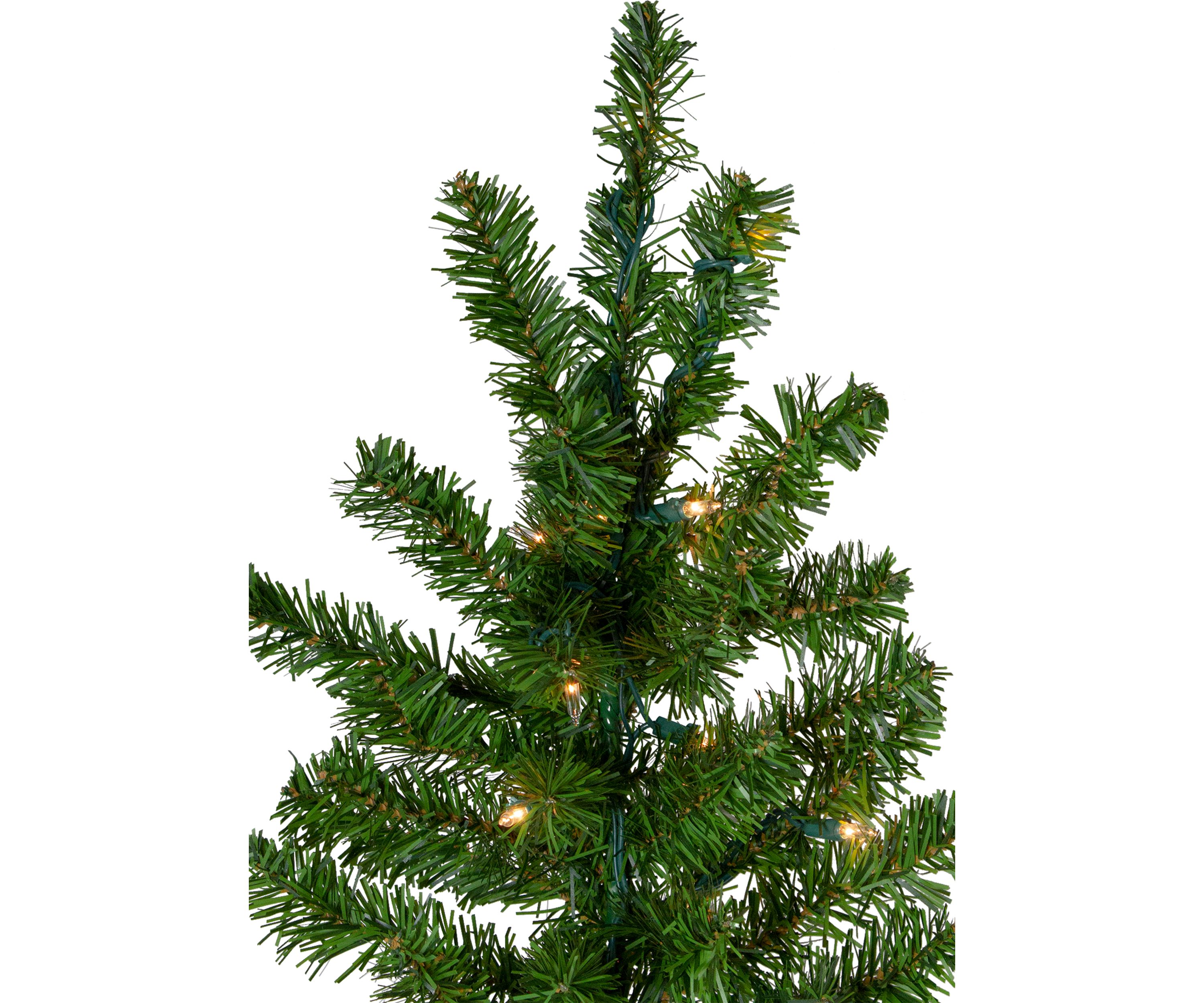 6.5 Pre-Lit Canadian Pine Slim Artificial Christmas Wall Tree - Clear Lights