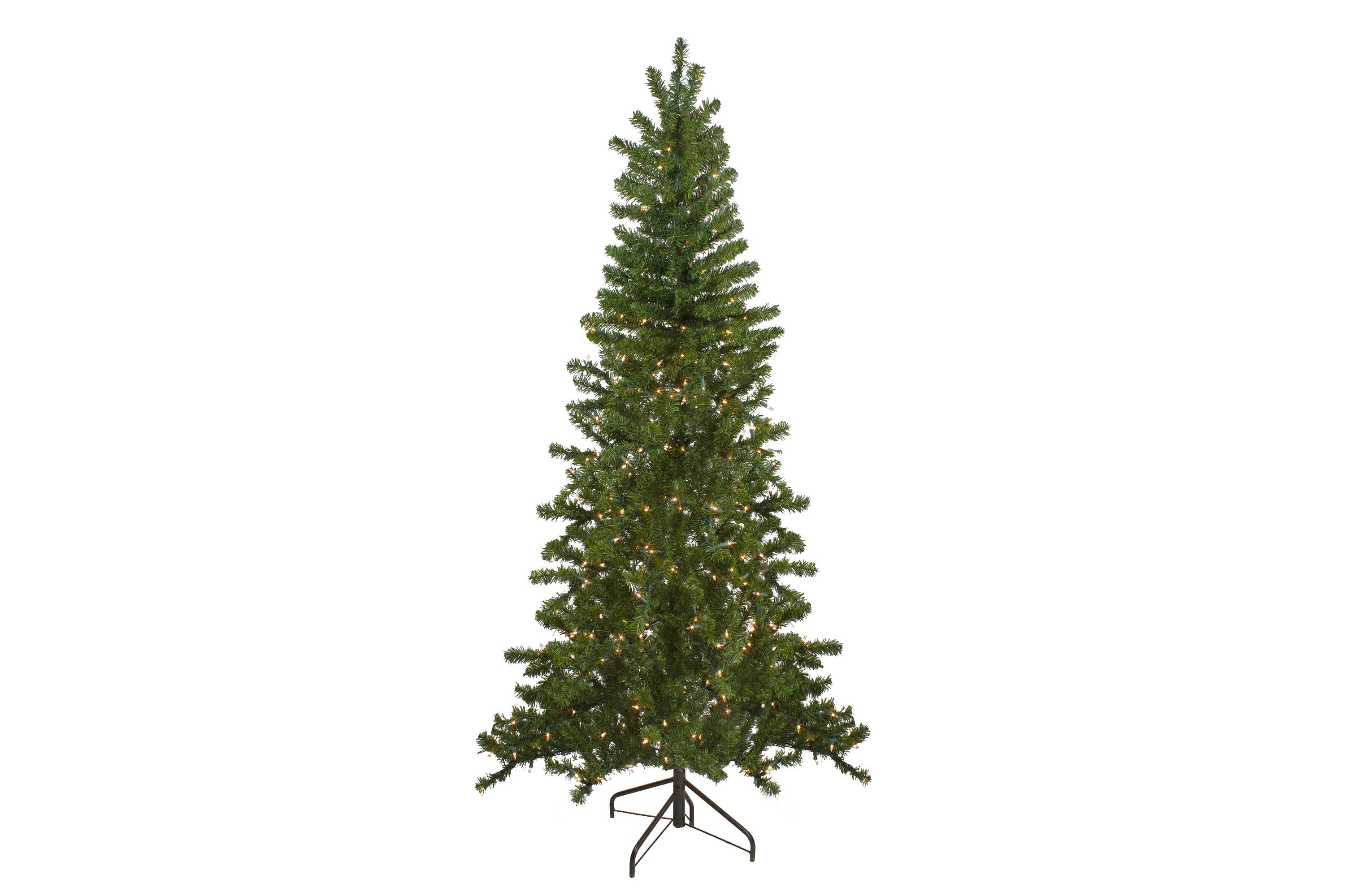 7.5 Pre-Lit Medium Canadian Pine Artificial Christmas Wall Tree - Clear Lights